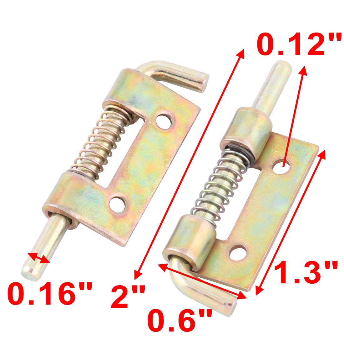 Sourcingmap Metal Furniture Door Gate Spring Latch 2 Inch Length 8 Pcs - Image 2