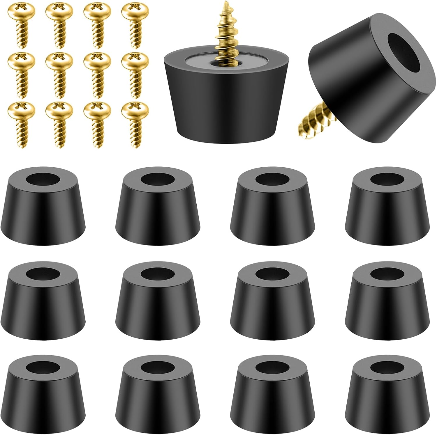 12 PCS Cutting Board Feet Round Rubber Cutting Board Feet NonSlip Soft Rubber Feet Bumpers with