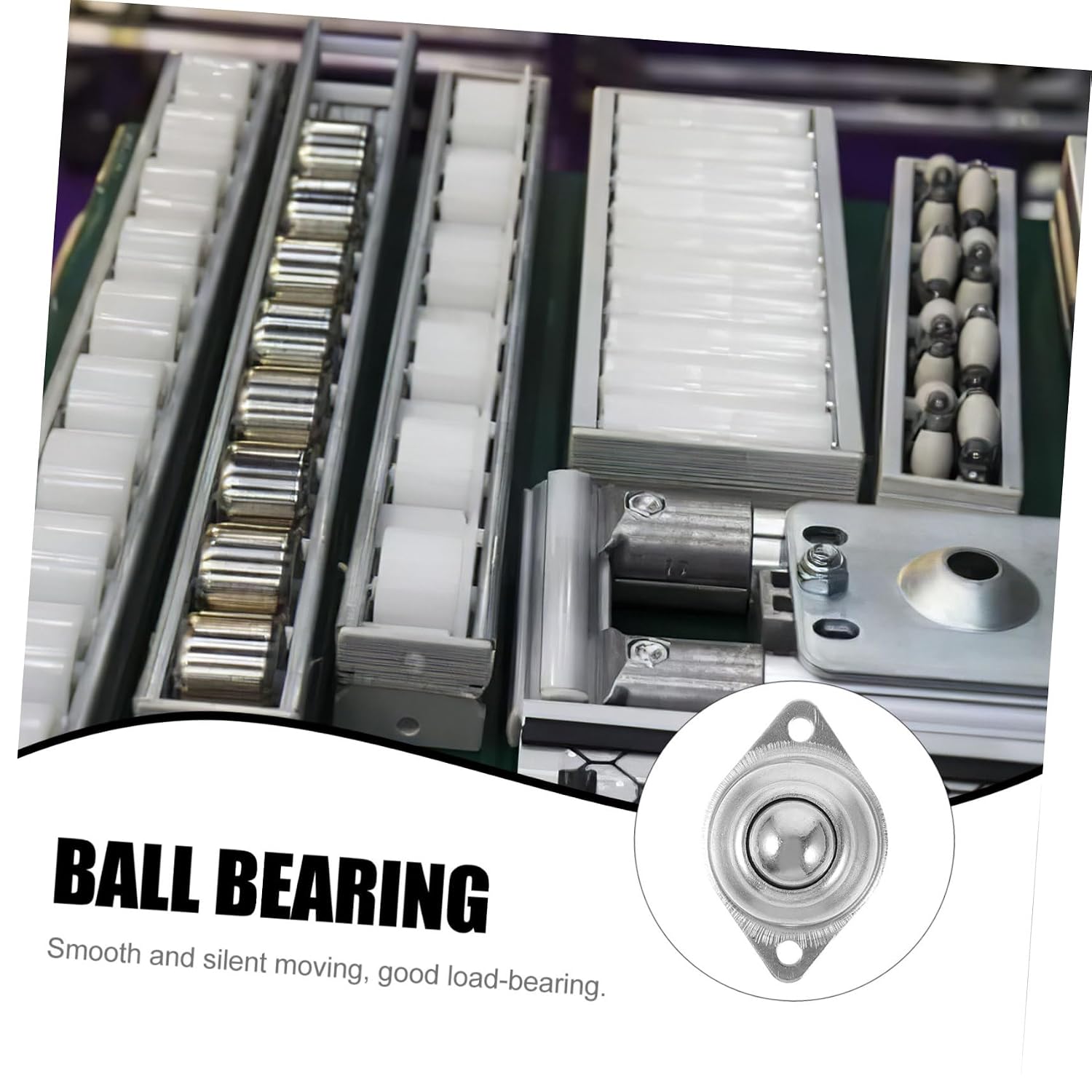 Steel Round Ball Transfer Unit 20Pcs Carbon Steel Screw Mounted