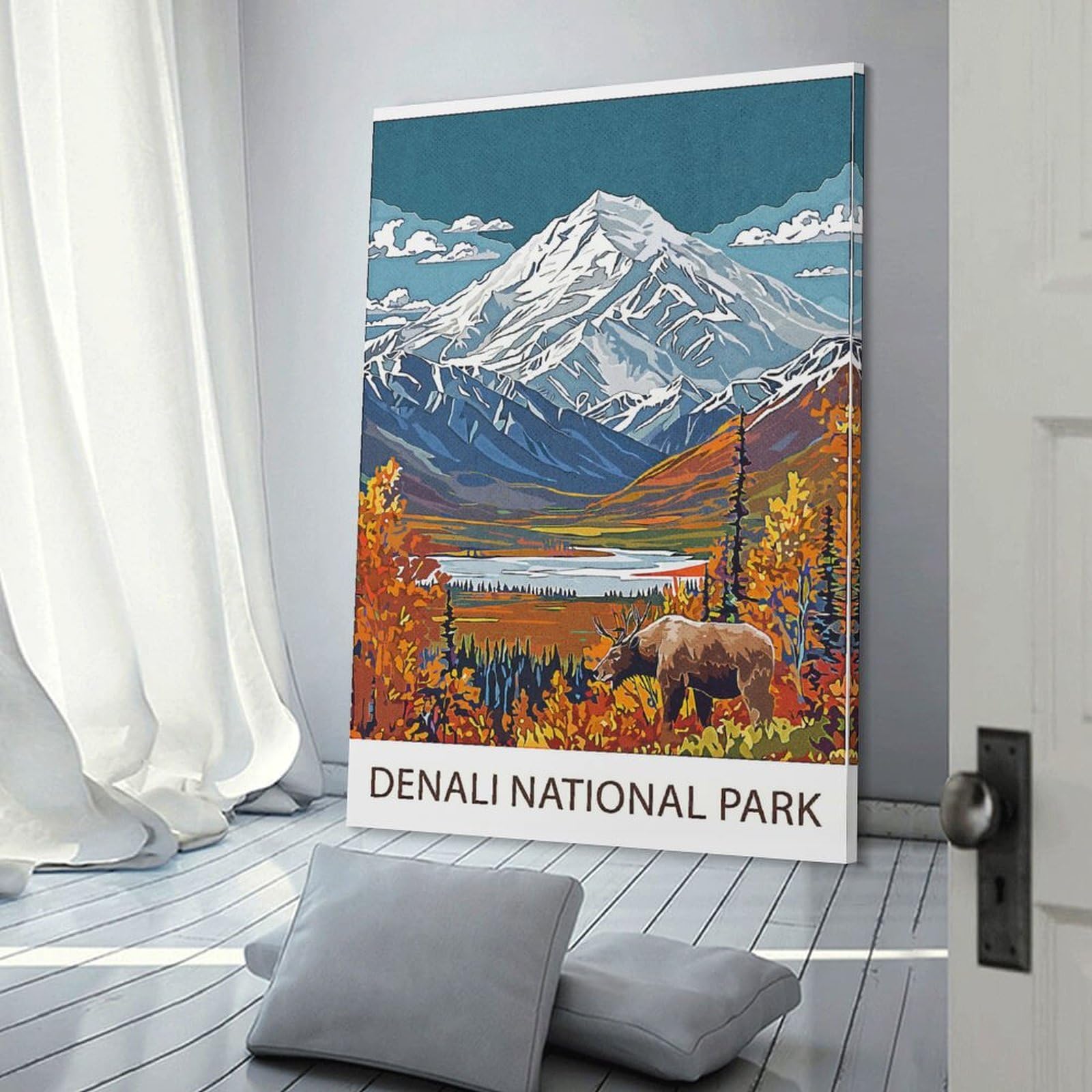 Junmoney Wall Art Print Denali National Park (2), 20x30inch(50x75cm), for Living Room, Bedroom Or Home Office, Thoughtful Wall Decor for Art Lovers