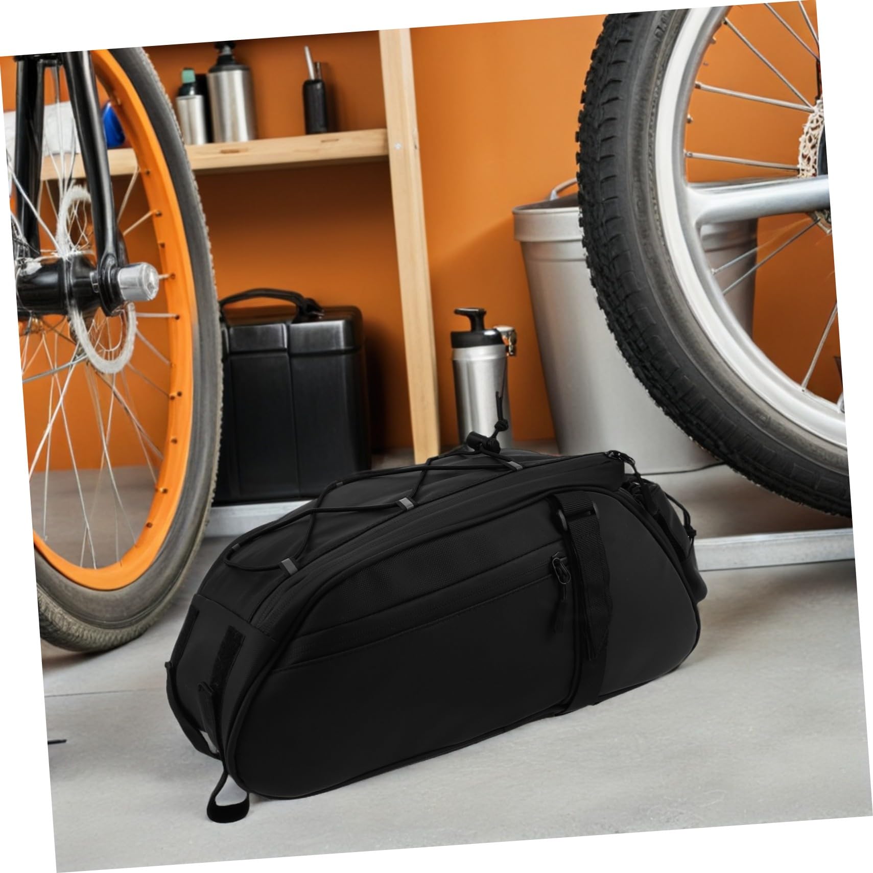 TOYANDONA Borsa Posteriore per Portapacchi Bici Grande capacità Antivento e Stabile per Ciclismo Urbano e Avventure Offroad Compatibile con Mountain Bike Bici da Corsa ed Scooter