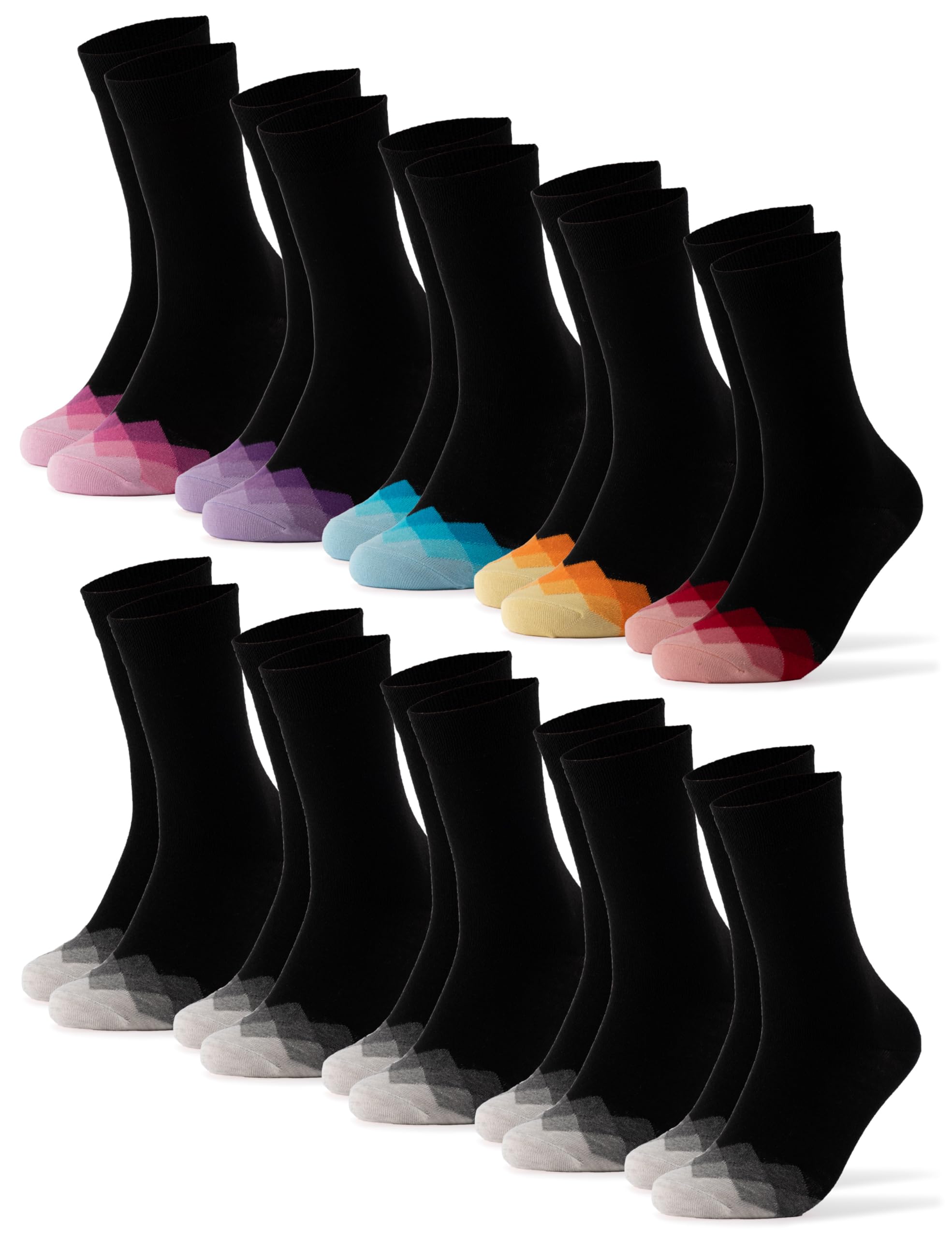 Occulto Damen Bunte Socken 10er Pack (Modell: Evelin)