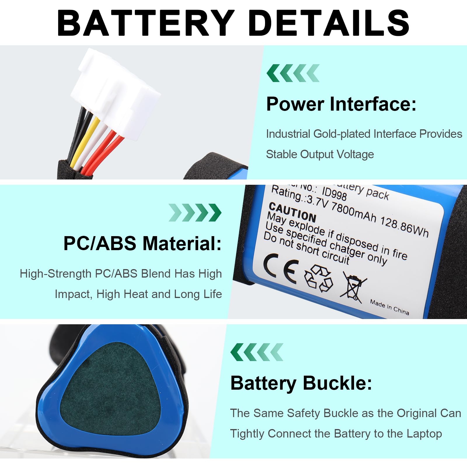 7800mAh Batería Compatible con JBL Charge 4, JBL Charge 4J, JBL Charge 4BLK Speaker Batería de Repuesto