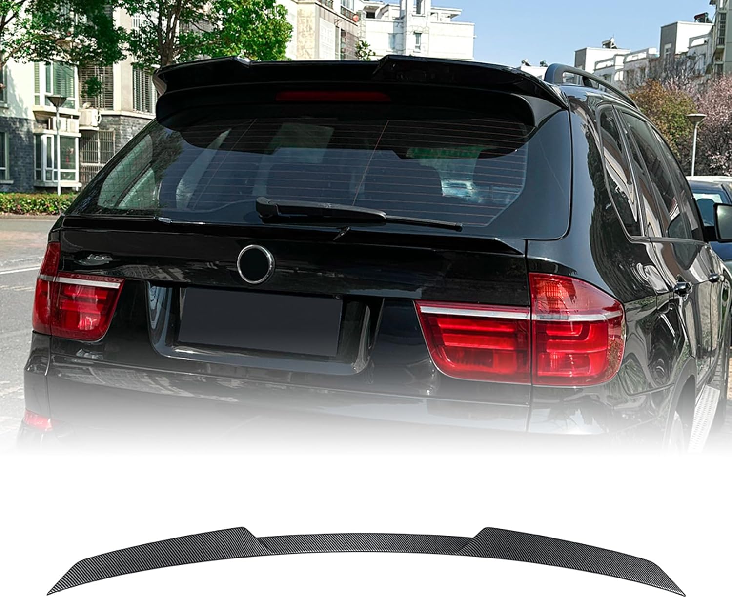 Rear Trunk Spoiler Middle Wing Splitter Kit for BMW X5 E70 2008-2013 Rear Trunk Spoiler Middle Wing Splitter Kit for BMW X5 E70 2008-2013