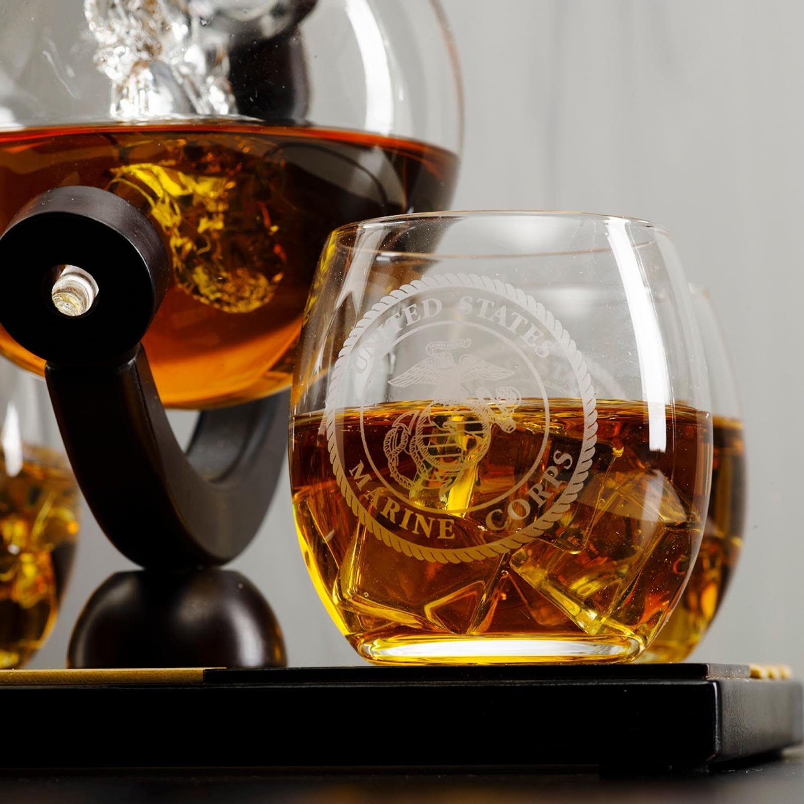 The Wine Savant Carafe à décanter avec 4 verres à whisky 1000 ml