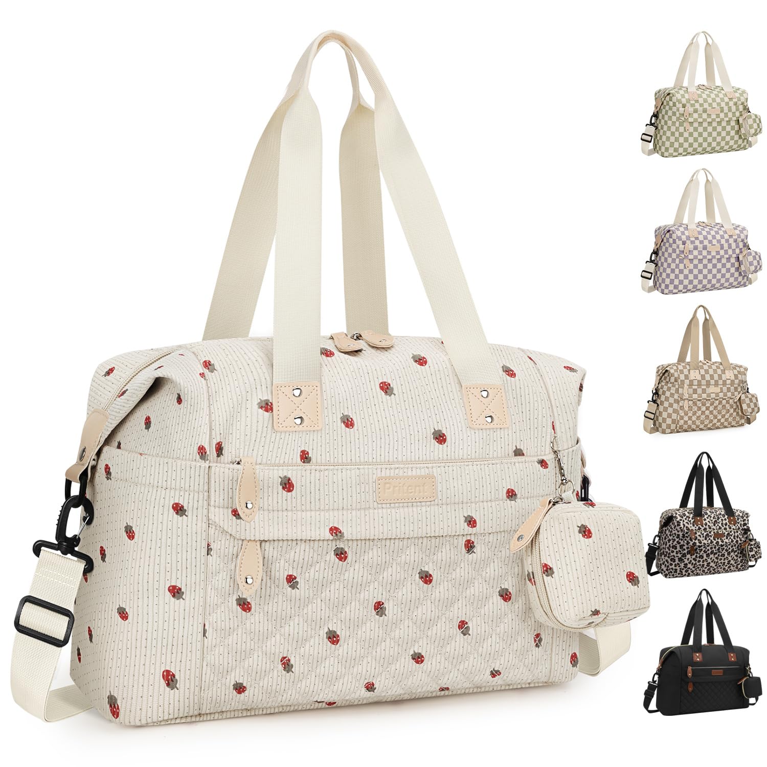 Pritent Diaper Bag Tote Waterproof Maternity Baby Bags with Pacifier Case