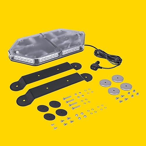 Miniatura 7 de LAMPHUS NanoFlare NFMB56 - Mini barra de luz LED estroboscópica blanca de 17", 12V, 56W ImánMontaje Permanente Baliza de advertencia de emergencia