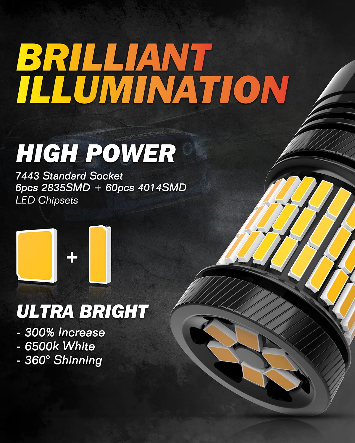 OUSHI 7443 T20 LED Bulb - Image 2
