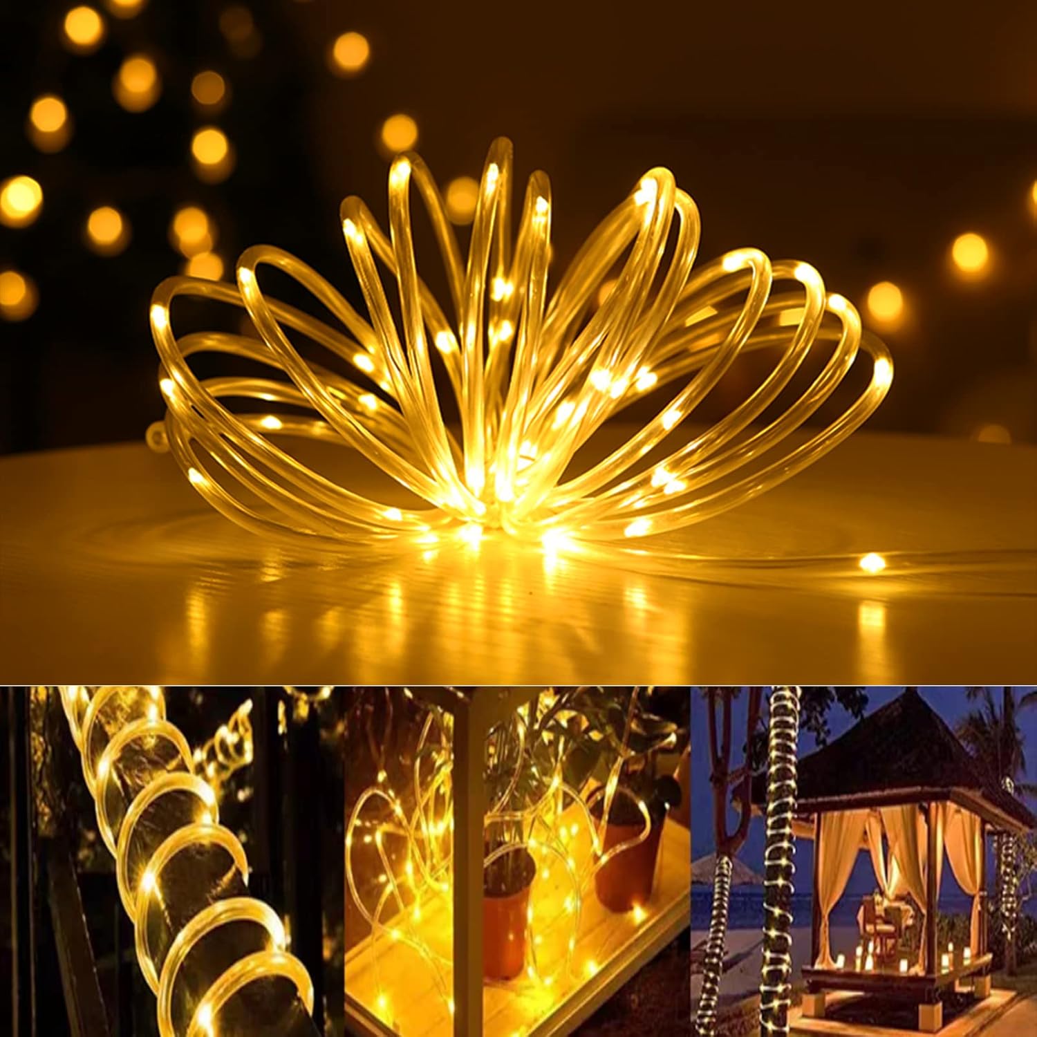 JIMACRO Outdoor Solar LED Rope Lights - Image 5