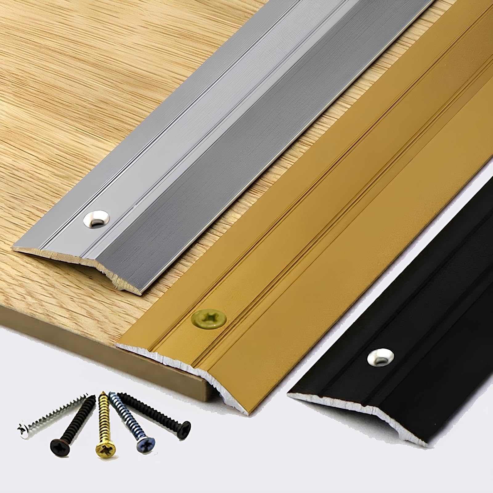 80-150cm Rampe de Seuil Aluminium, Barre de Seuil Rattrapage de Niveau