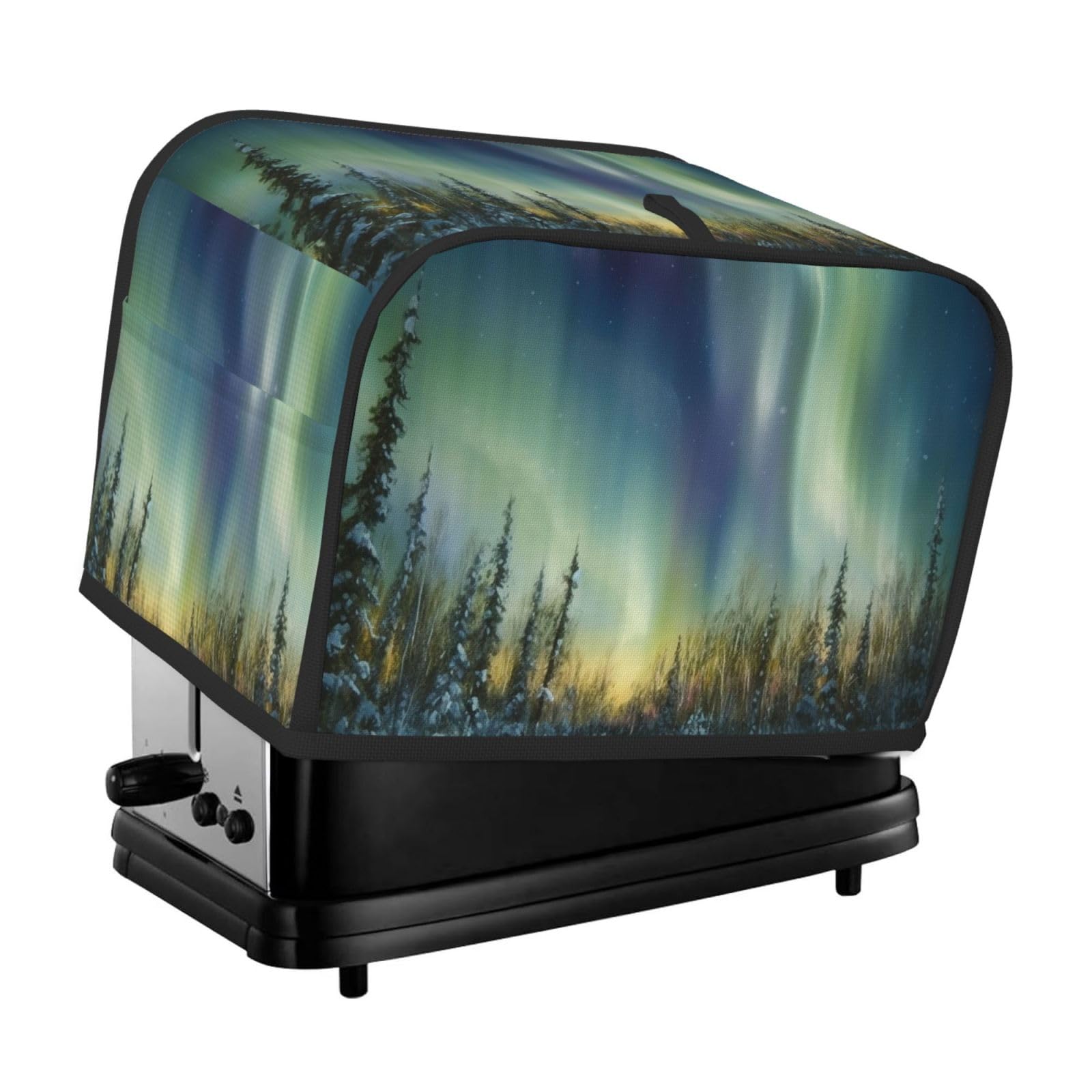 Fodpand Black Toaster Covers 2 Slice Aurora Bread Machine Cover Quilted Toaster Dustproof Cover Washable Appliance Cover Bread Maker Protective For Kitchen Small Appliance