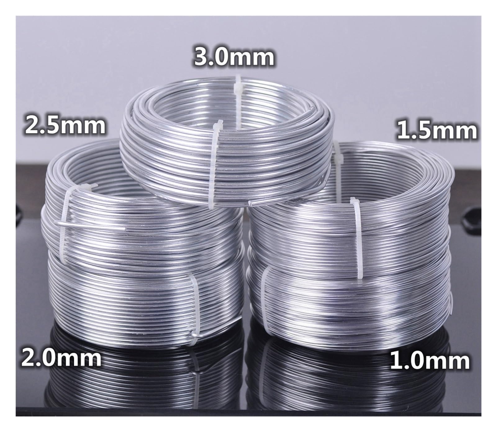 Scultura Modellismo Filo Di Alluminio 2mm X 10m - Nero, Pieghevole Per Artigianato, Gioielli E Decorazioni Filo Alluminio 2,5 Mm Per Tricotin