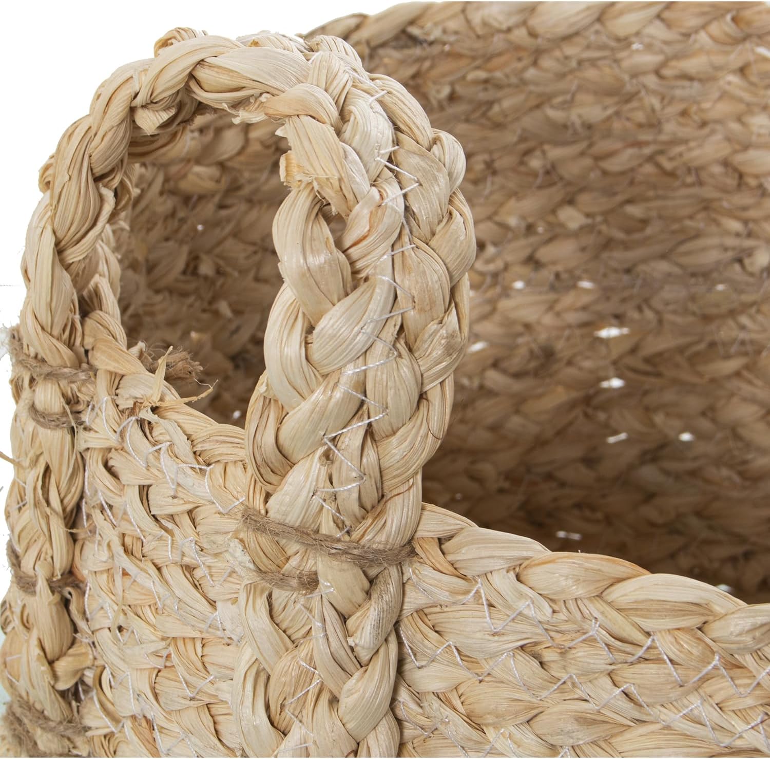 Set of 3 Baskets Homas Maiz Natural C/ASAS 34 x 27 + 30 x 24 + 26 x 21 cm