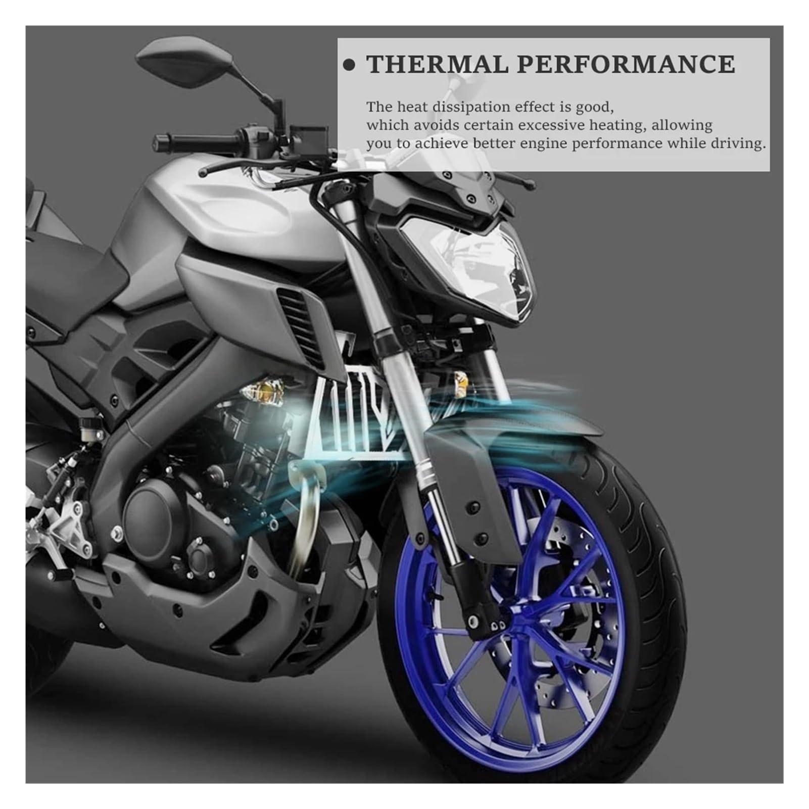 Rejilla De Radiador De Motocicleta Compatible con Yamaha MT-125 2020 2021 2022 2023- Rejilla del radiador de la motocicleta(Black aluminum)