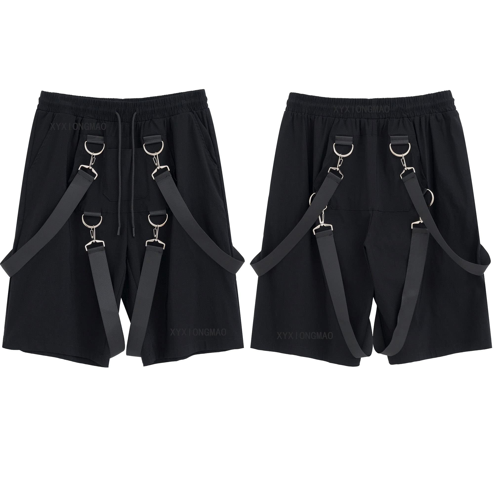 XYXIONGMAO Men's Shorts Techwear Sweatpants Slacks Hip Hop Streetwear Jogger Tactical Cargo Pants Overalls