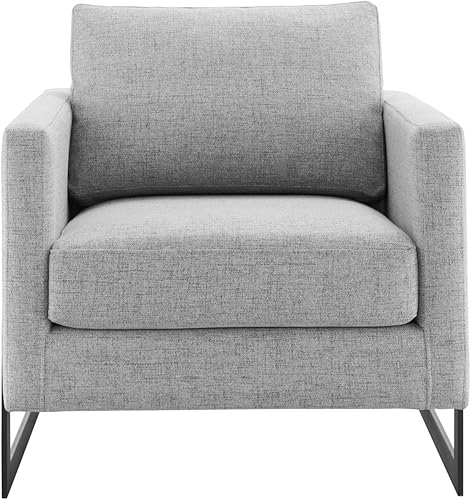 Miniatura 33 de Modway Posse - Silla decorativa de tela tapizada en carbón negro Negro carbón,Black Camel,Negro gris claro,Negro