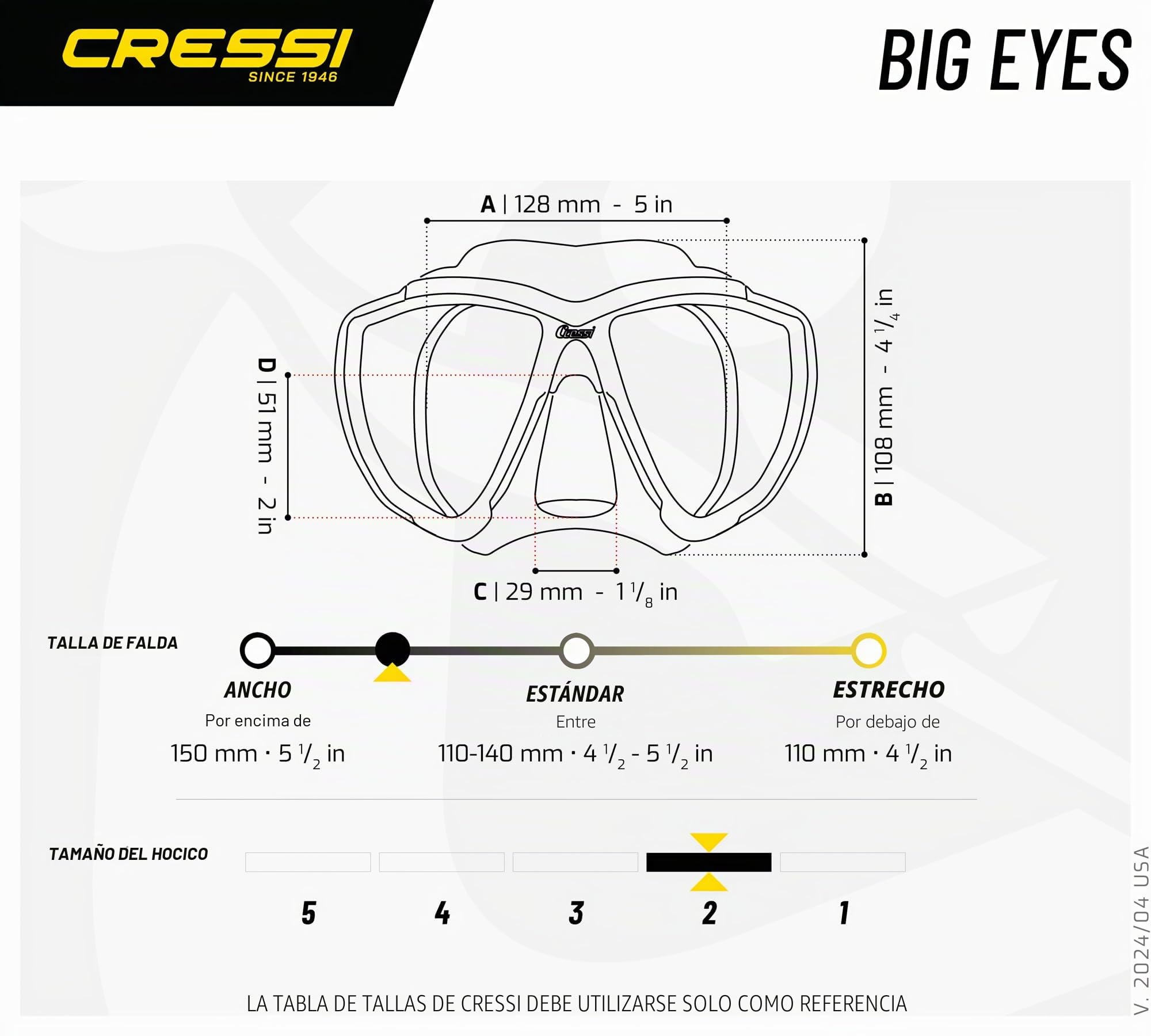 CRESSI Big Eyes+Alpha Ultra Dry Combo Black/Azure - Conjunto Máscara + Snorkel Alpha UD para Buceo y Snorkel, Negro/Azul Talla Única, Adultos