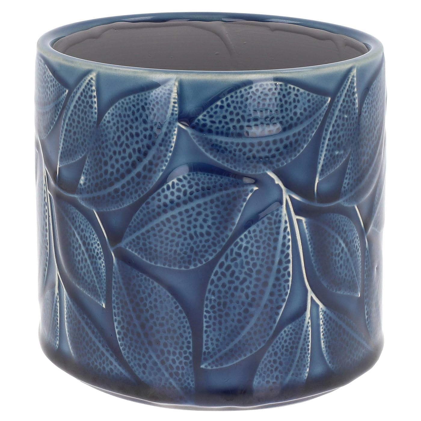 Shudehill Giftware Deco Glaze Planter Tropical, Daisy, Artichoke and more designs and colours to choose from! (Leaf)
