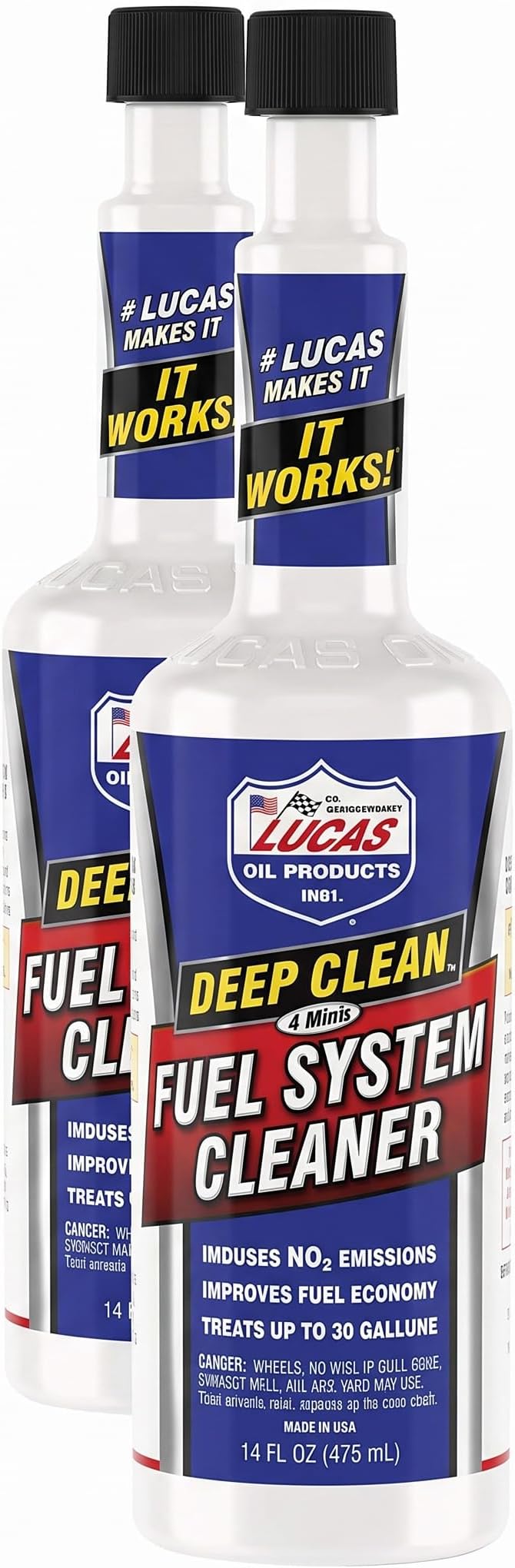 Lucas Oil 10512 Deep Clean Fuel System Cleaner - 16 Ounce (Pack of 2)