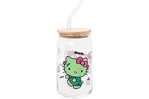 Frankenstein Hello Kitty Glass Mason Jar