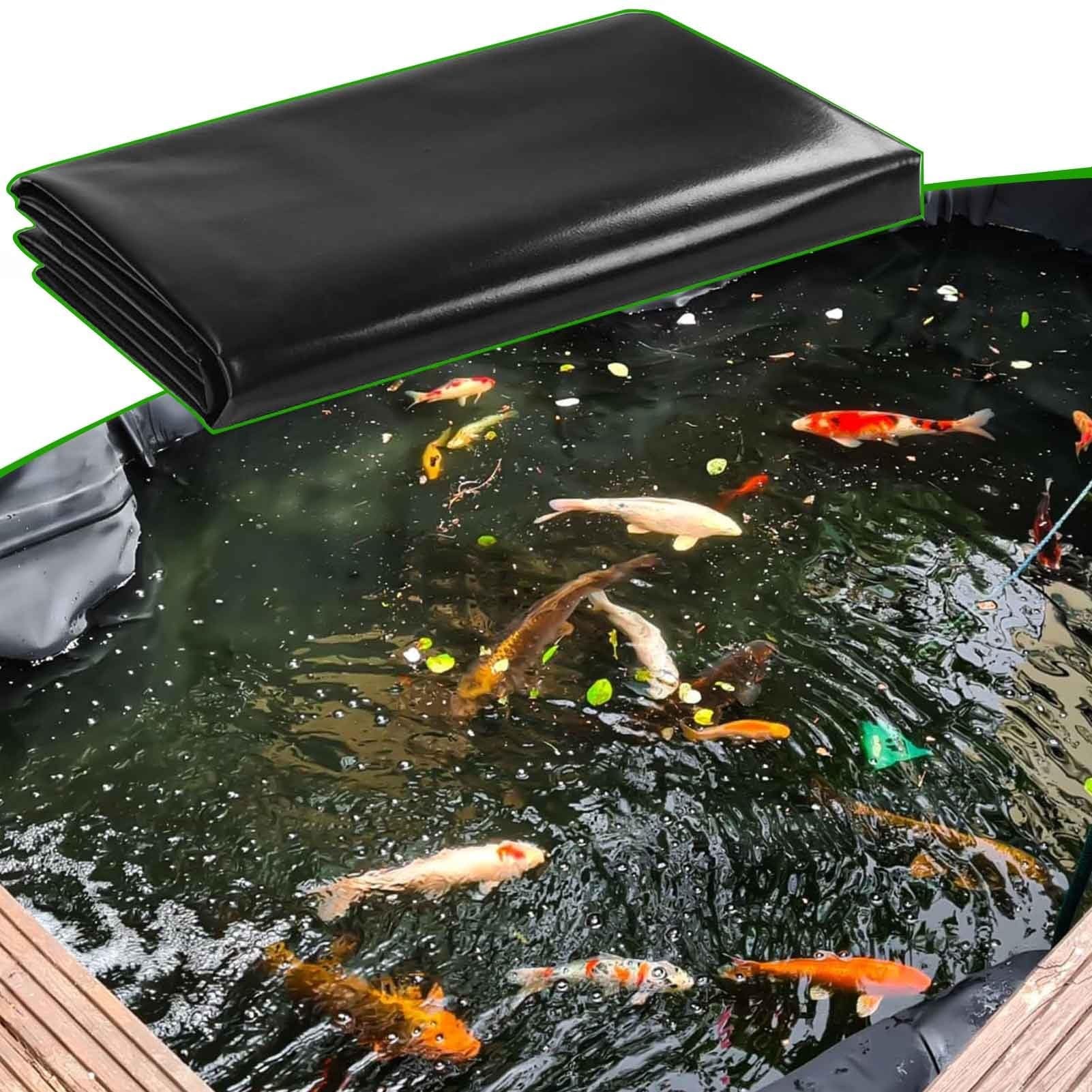 Bâche de bassin en PEHD 5 x 8 m membrane anti-fuite pour piscines de jardin