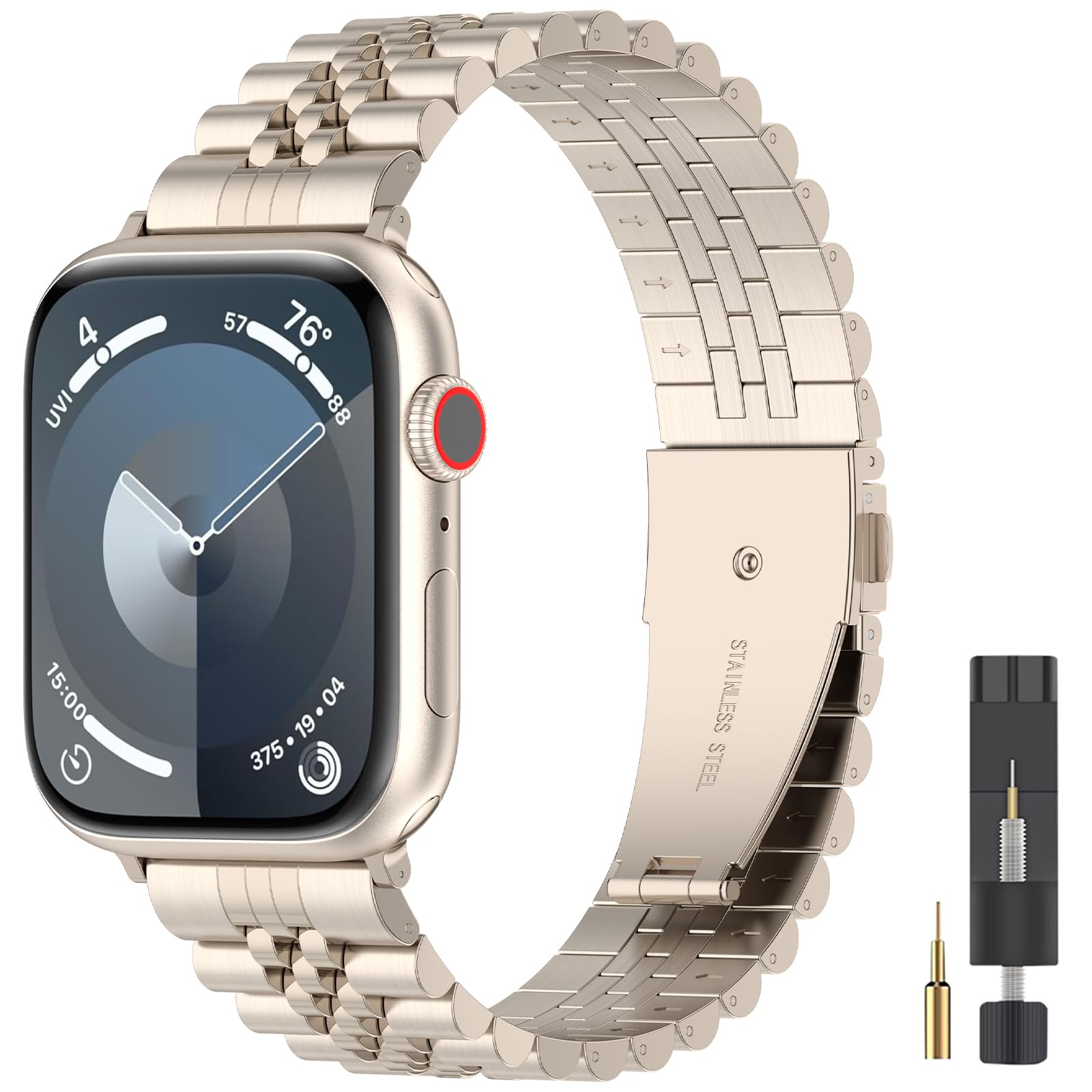 ZPJPPLX Metal Band Compatible with Apple Watch Band 38mm 40mm 41mm 42mm 44mm 45mm 46mm 49mm,Stainless Steel Metal Replacement Band Compatible with