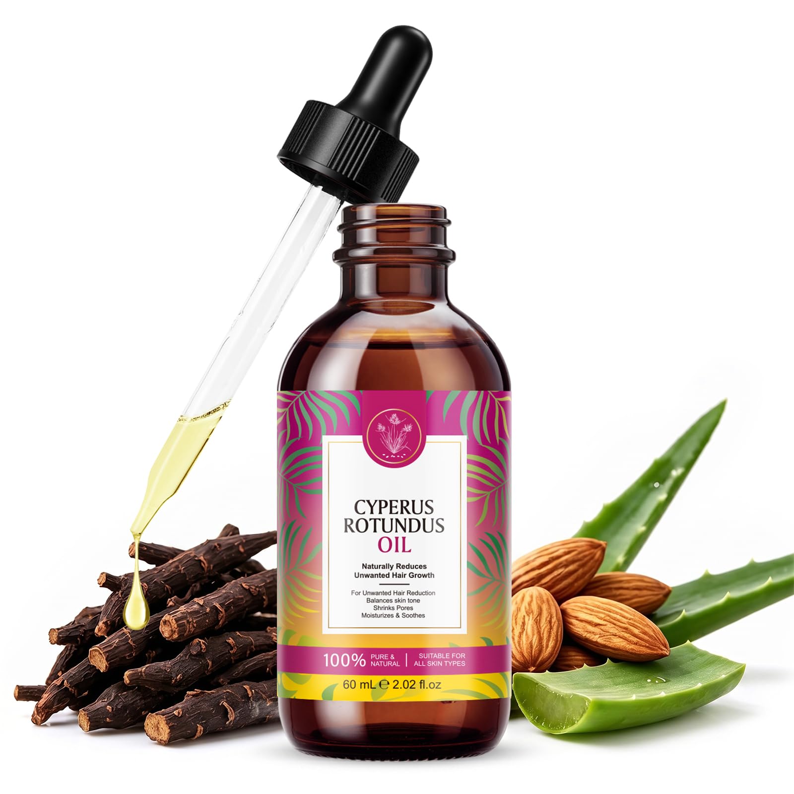 Cyperus Rotundus Oil for Hair Removal - Natural Reducing Body Hair Growth