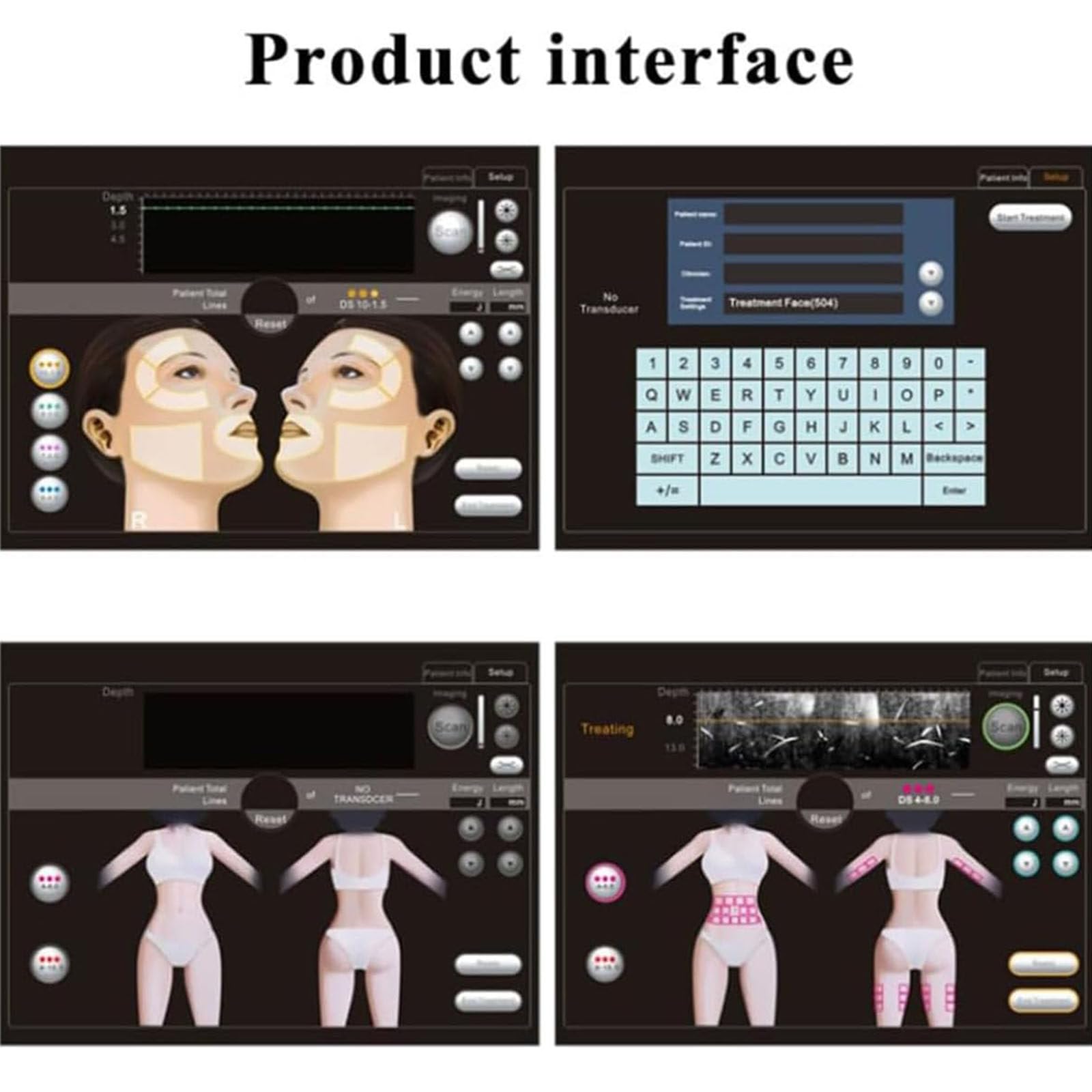 3D HIFU Anti Wrinkle Face Lift Skin Tightening Beauty Machine, Skin Tighting Body Slimming Machine bezpieczną i bezbolesną dla przeciwzmarszczkowych,5head