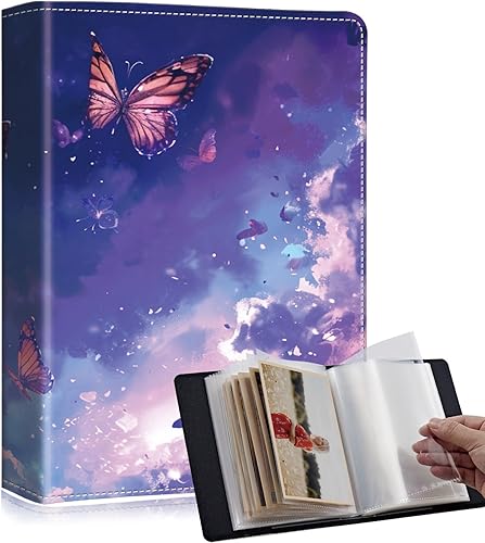 Miniatura 8 de Álbum de fotos pequeño de 4 x 6 pulgadas, 60 bolsillos, 120 fotos con fuerte banda elástica, cubierta HD para álbumes de fotos de bebés, fotos de 4