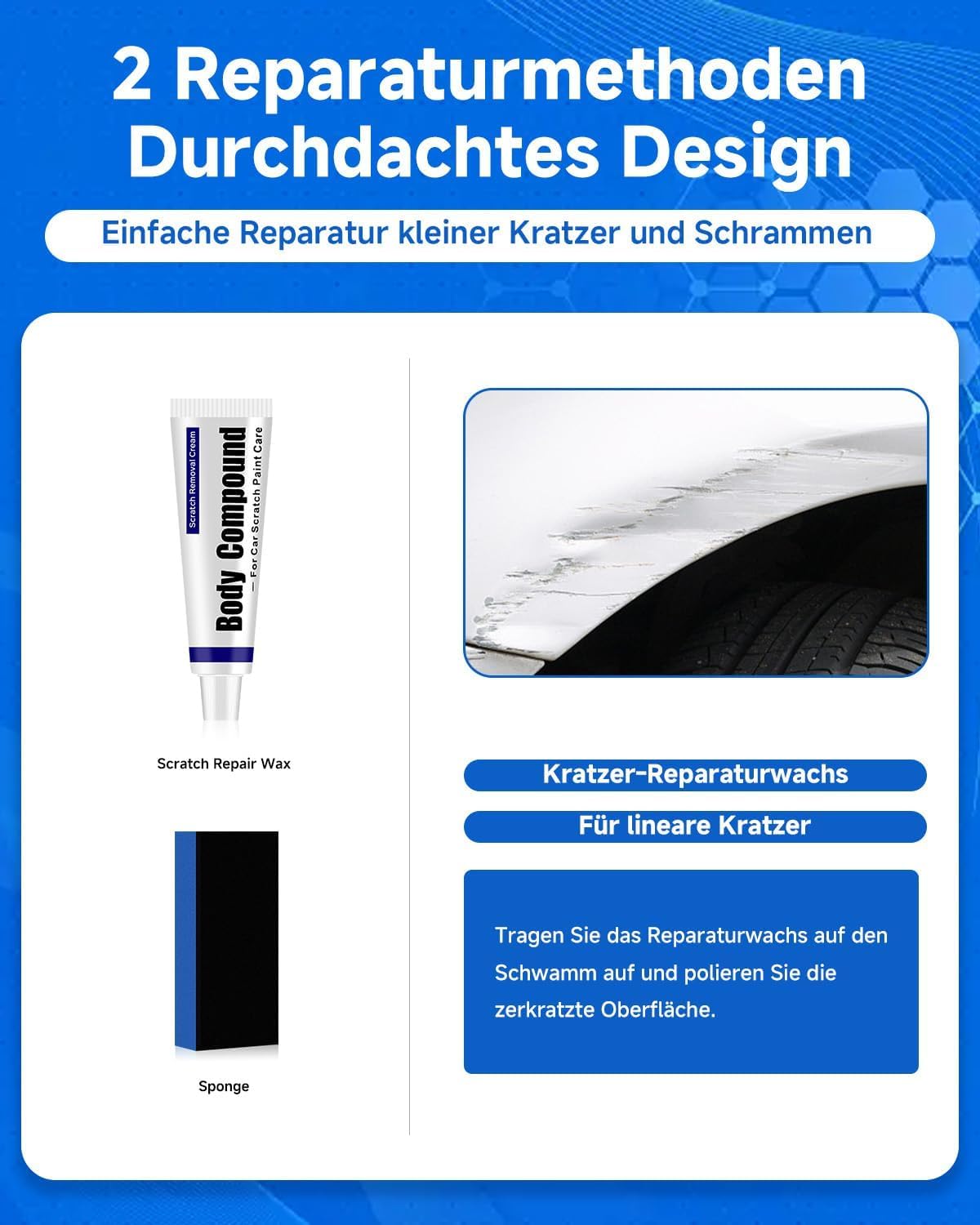 (L0K1) Oryxweiss Perl/Oryx White Perl Kit di ritocco della vernice dell'auto con rimozione dei graffi per Volkswagen/VW, riparazione dei graffi per l'auto, soluzione di riparazione rapida e semplice
