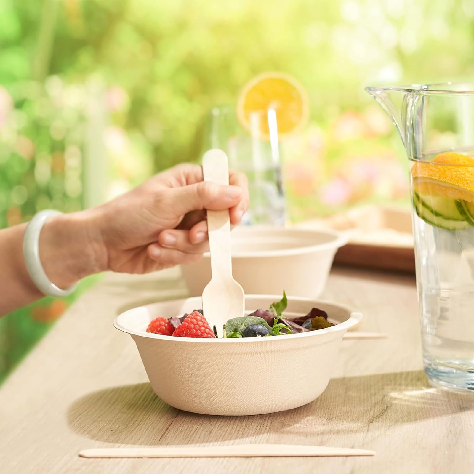150 Bols à Soupe Jetables Biodégradables - 350ml - Compostables - Pour Fête, Pique-nique