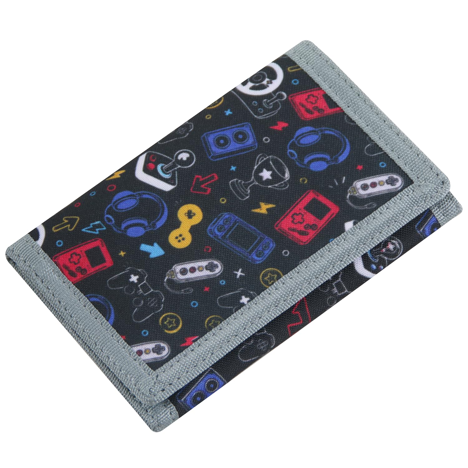 Kids Wallet for Boys Teen, Little Boys Wallet for Kids Ages 4-5-6-7-8-9-10-12, Video Game Gamer Gaming Youth Wallets with Zipper Coin Pocket, Child Childrens Wallet for Christmas Birthday Gift Ideas