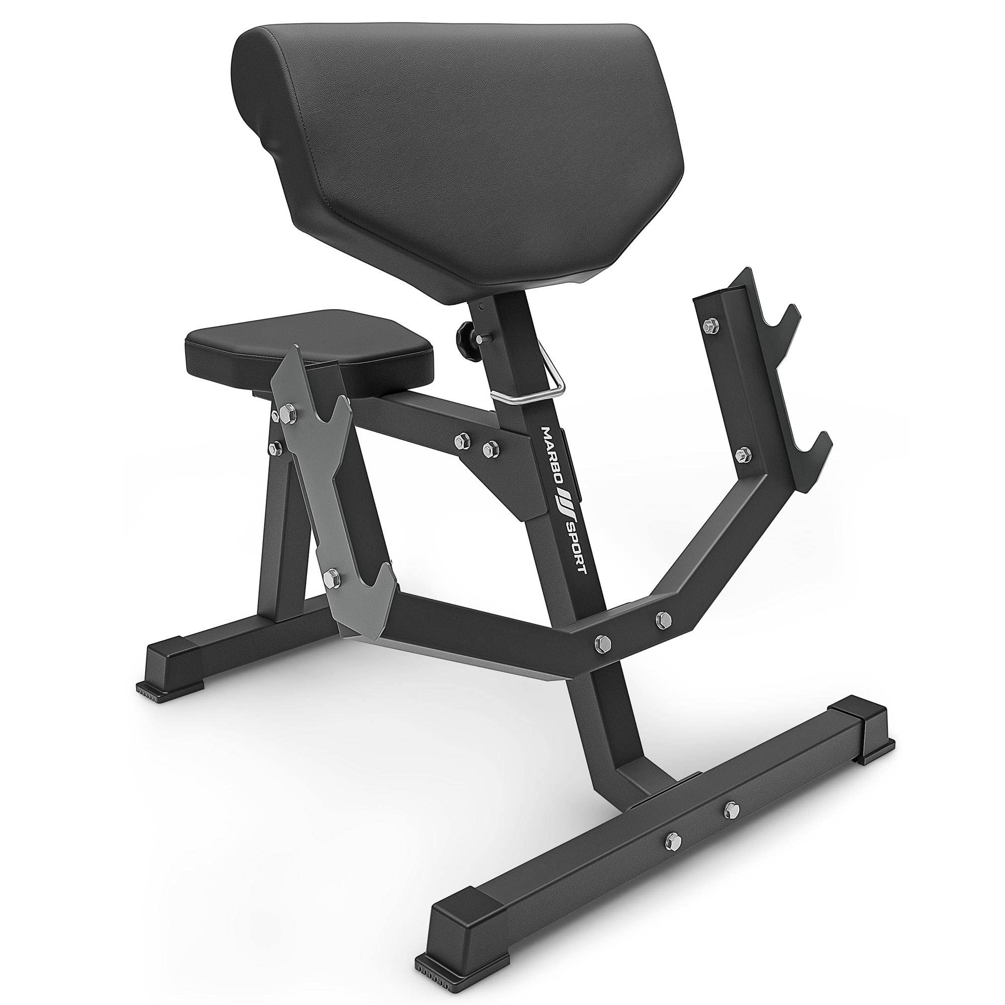 Marbo Sport - Panca Larry Scott MS-L107 2.0 – Panca palestra multifunzione per bicipiti e tricipiti – regolabile per allenamento fitness – Attrezzi palestra casa per esercizi e tonificazione