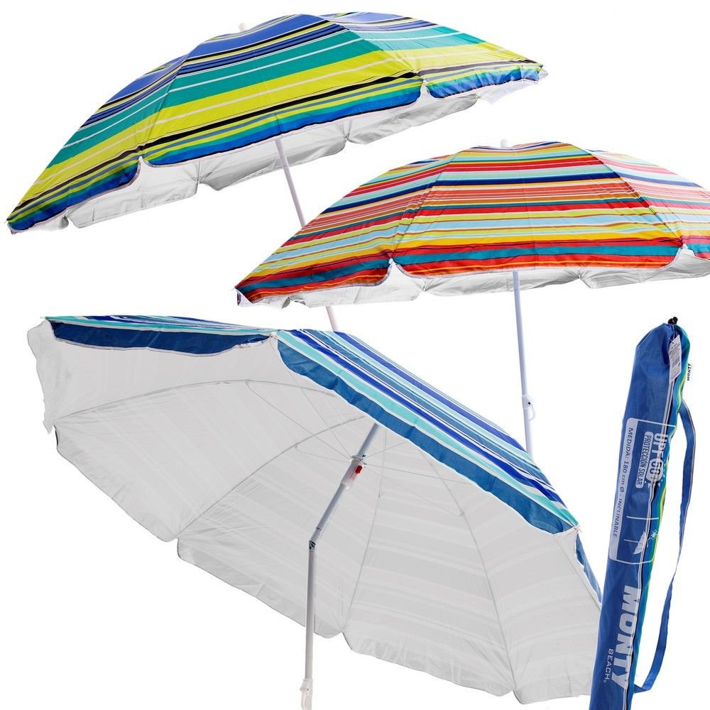 SOMBRILLA 220CM PROTECCIÓN UPF +50 3 MODELOS ALEATORIOS