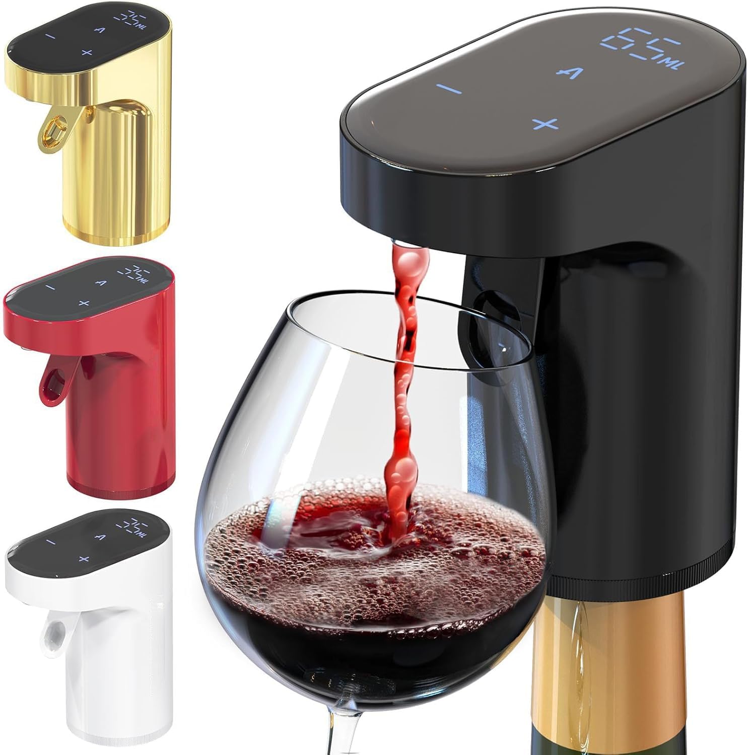 Sipvault – Distributeur de boissons alcoolisées, distributeur intelligent Sipvault, distributeur intelligent d'alcool, décanteur de vin électrique, bec verseur, quantité réglable (noir)