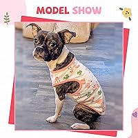 Vista 6 de Camisa para perro pequeño, linda camiseta de algodón suave sin mangas para perros pequeños, gatos, chaleco de verano para perros pequeños, camiseta