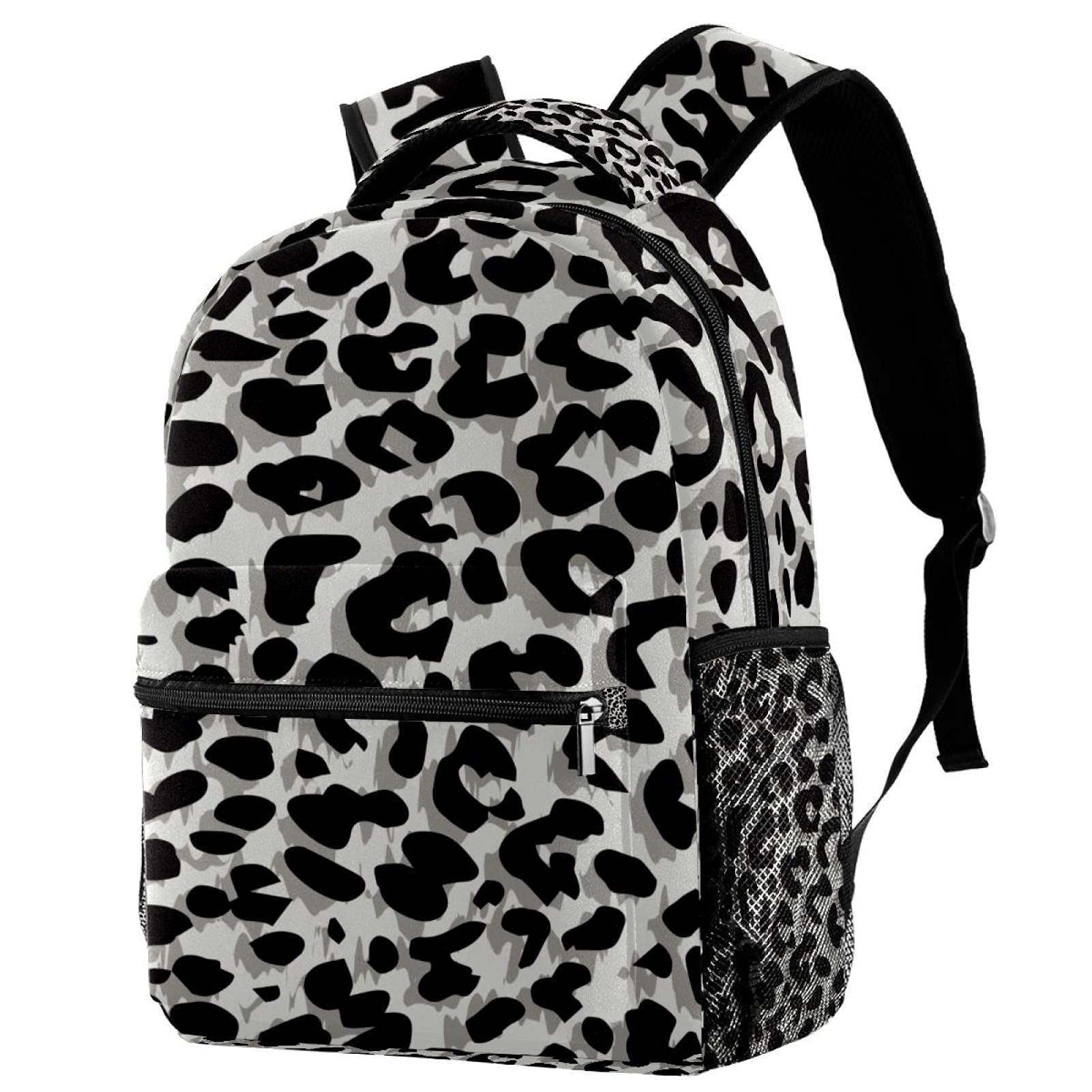 Sac à dos texture vache noir et blanc au design imprimé unique