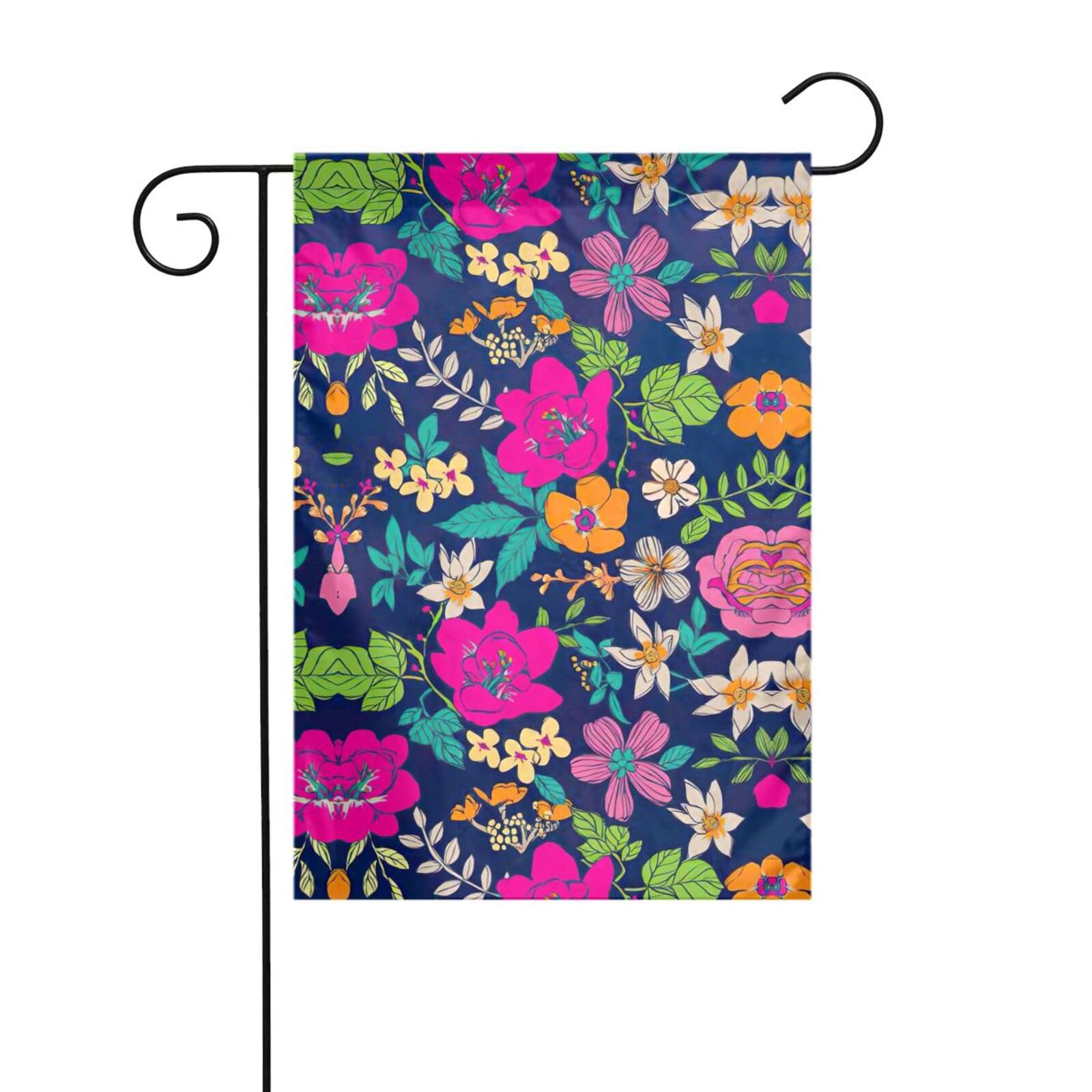 Flowers Garden Flag 12x18 Inch Small Garden Yard Flag For Outside,Spring Garden Flag For Outdoor Decoration