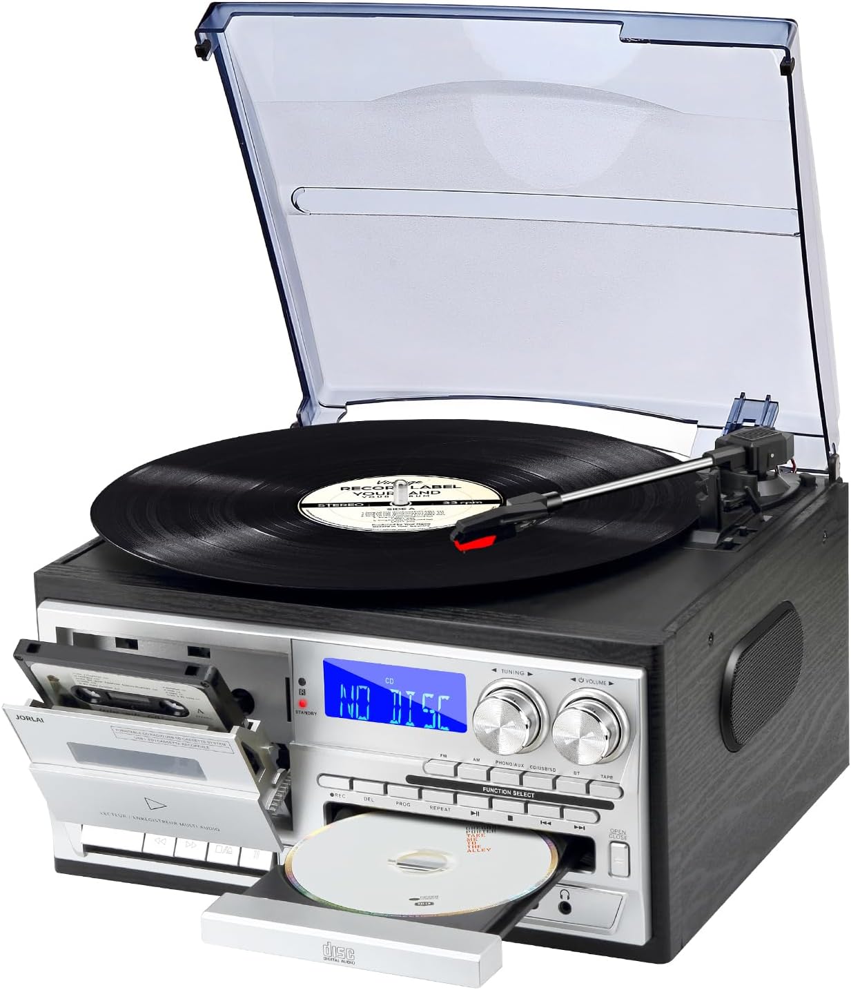 Platine Vinyle Jensen 3 Vitesses Avec Encodage MP3 Et Radio AM/FM - Neuve