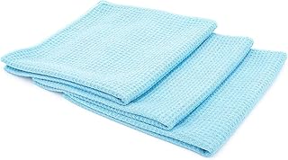 The Rag Company - Standard Waffle Weave Towels, Microfiber Detailing, Window/Glass and Drying, Wax & Polish, Lint-Free, St...