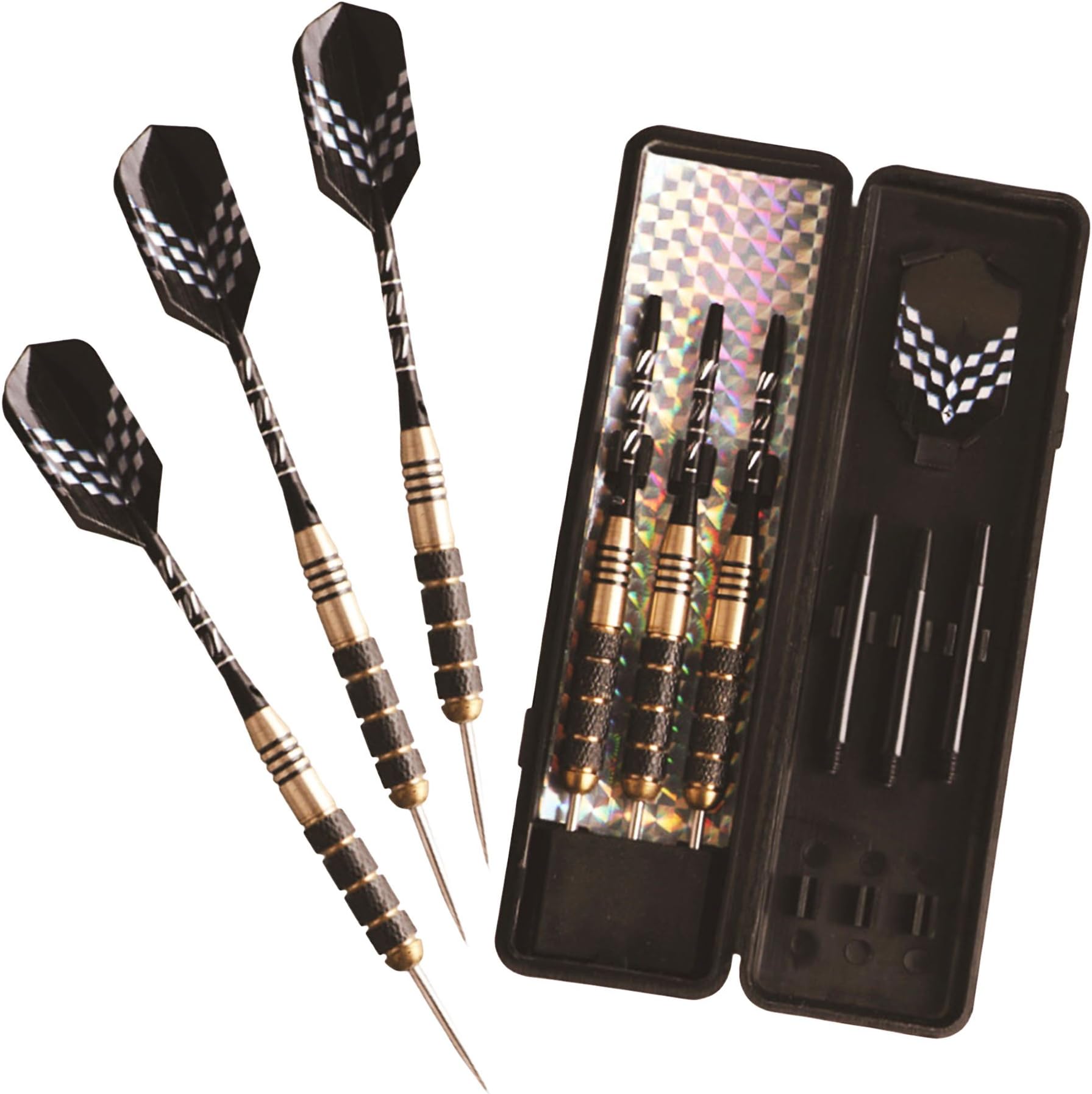 Signature Sports Steel Tip Darts (Set of 3) – 23g/Competition Class anodised aluminium shafts, barrels and tips | ultra durable slim darts | premium design | technology for secure grip (Pack of 3)