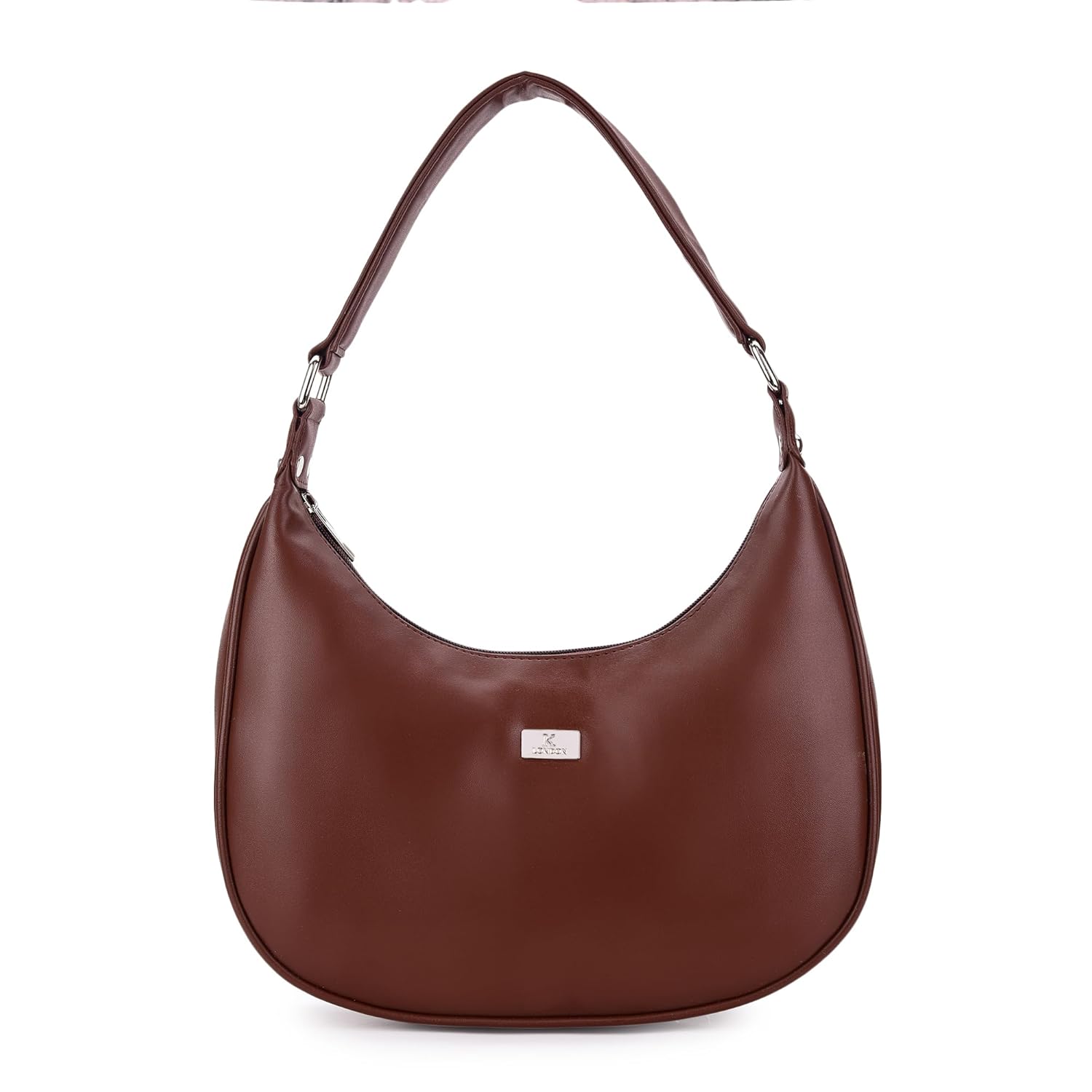 K London Vegan Leather Half Moon Handbag for Girls Suitable for Party, Travel & College Shoulder Bag