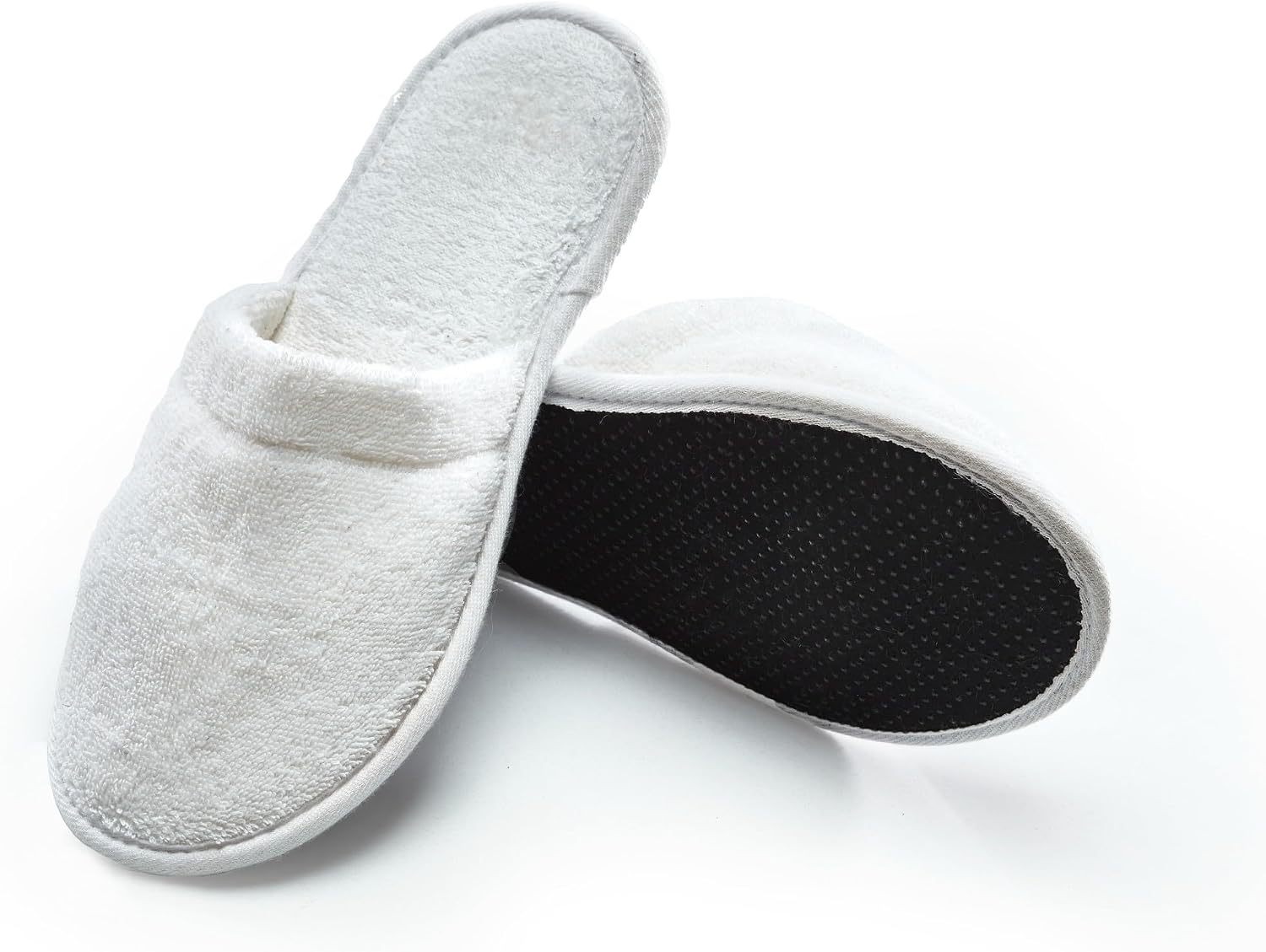 ESKYMODE Men's Cotton Bath Slippers, Terry Cloth Travel Hotel Slippers for Men
