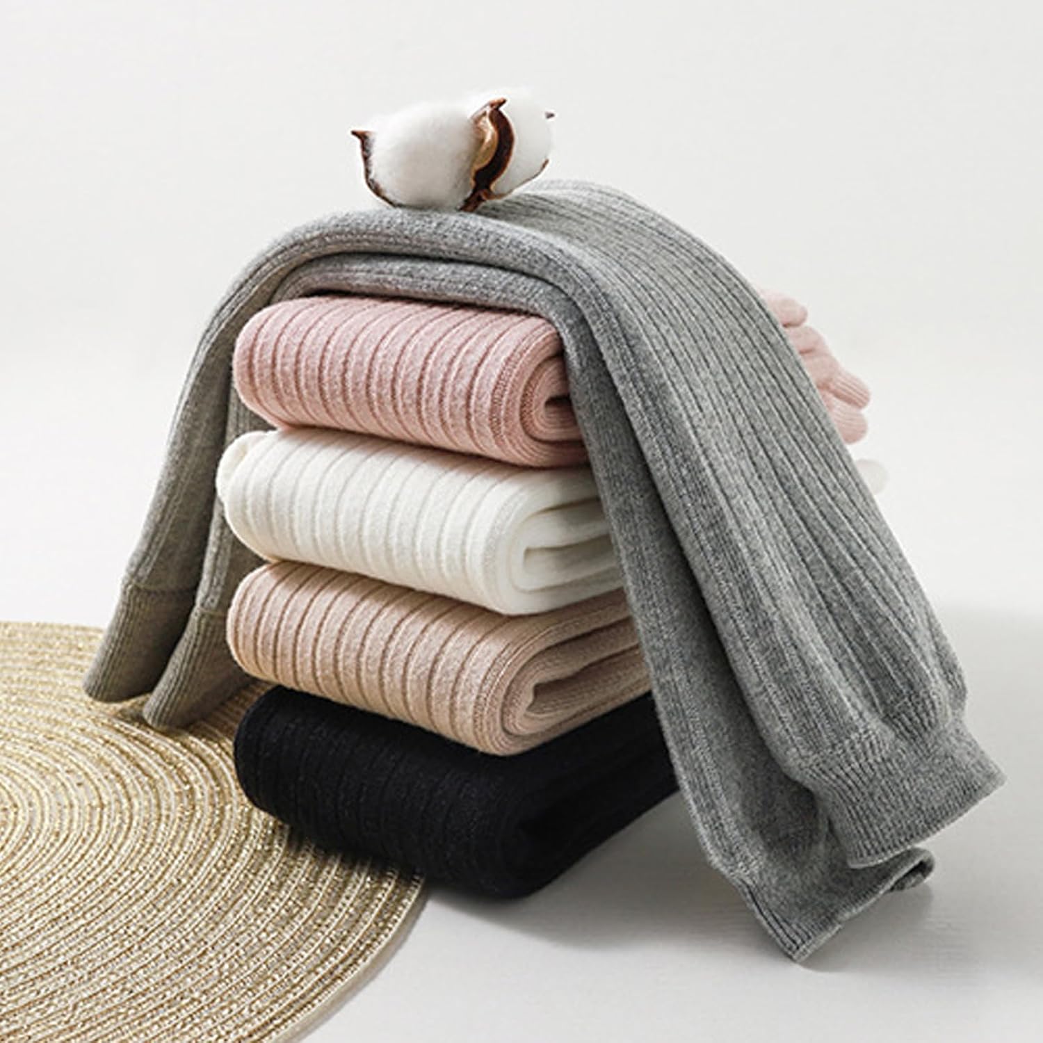 Toddler Girls Fleece Lined Leggings Baby Kids Cotton Winter Warm Thick Velvet Knit Tights Thermal Pant Trouser 1-6Years - Image 2