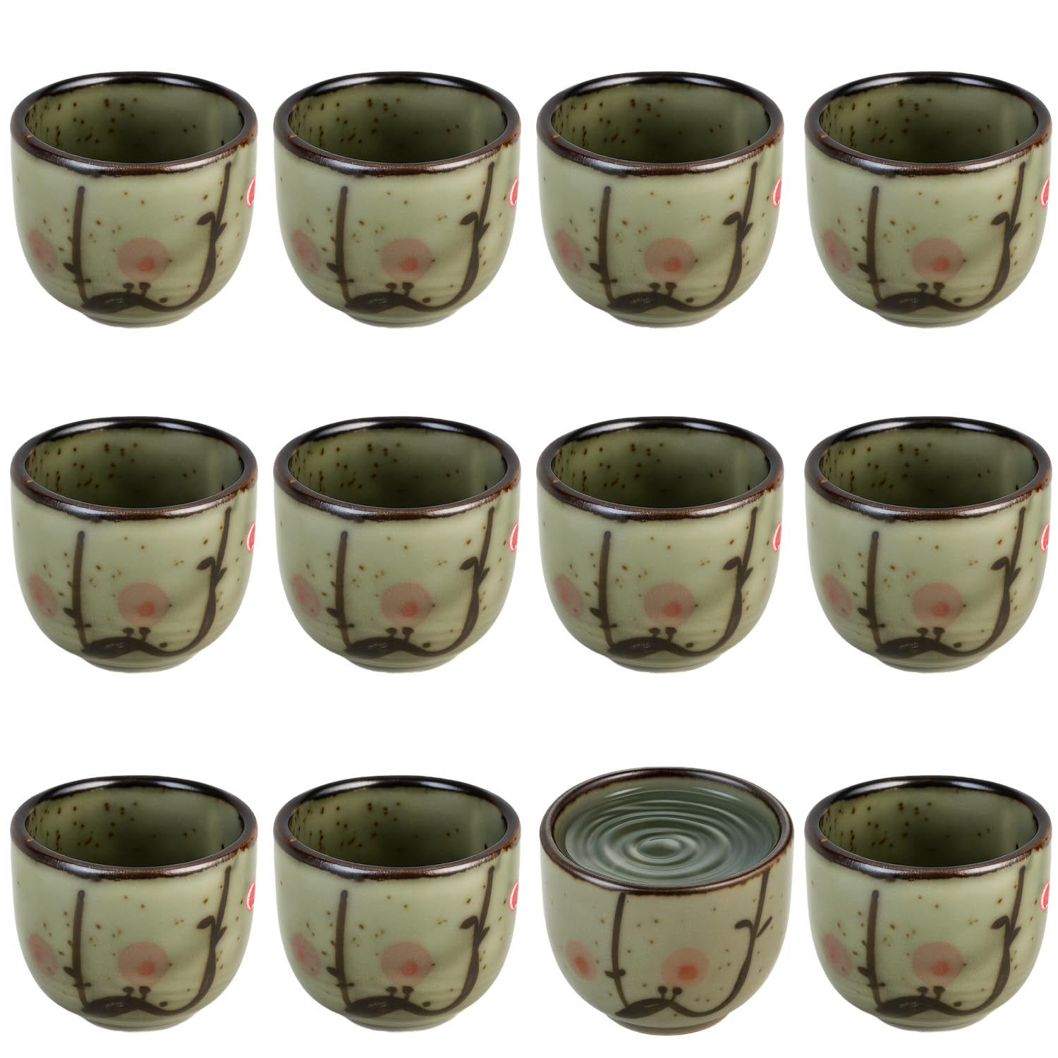 Aazon.co | Japanese Traditional Sake Set-White Porcelain Sake Serving Set-1 Bottle & 6 Cups In