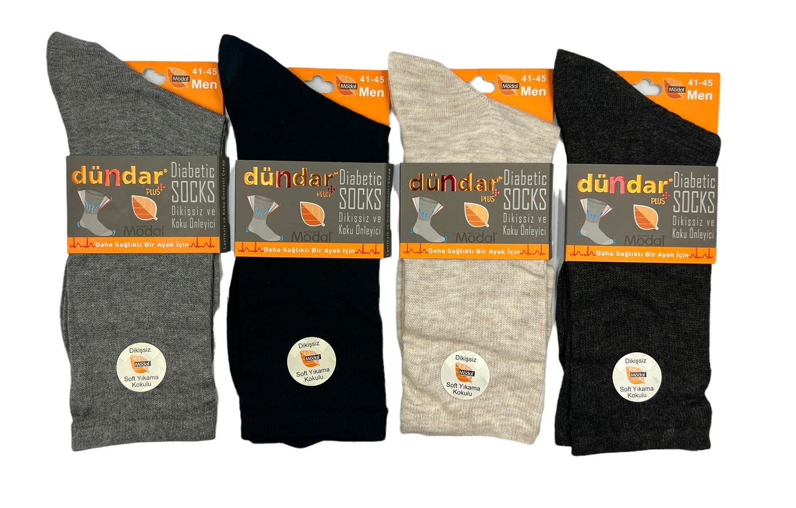 DUNDAR Men's Diabetic and Circulatory Non-Binding Crew Sock TURKEY