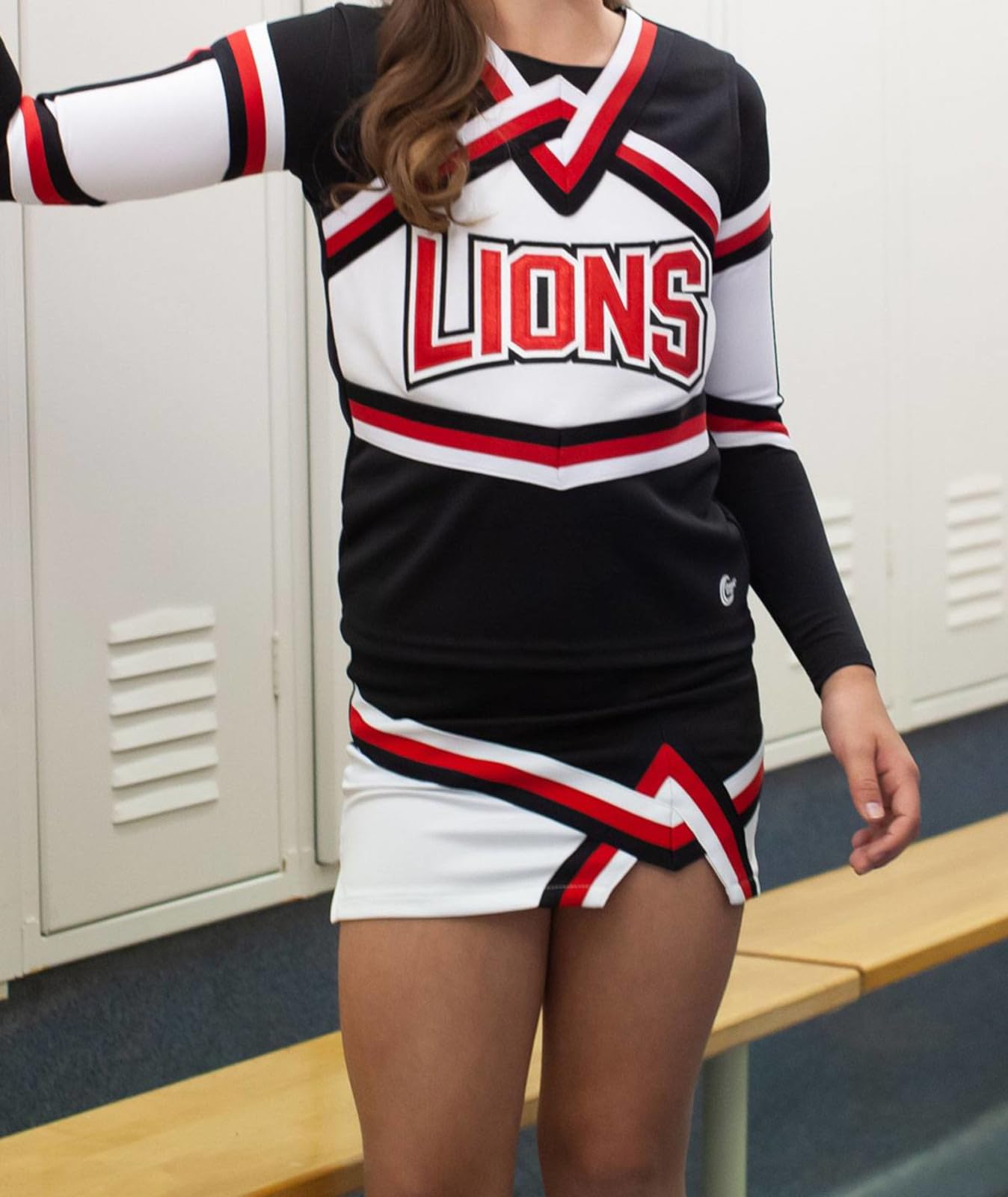 chassé Sport Legacy Girl's Cheerleading Skirt | Cheerleading Uniform in Youth and Adult Sizes (Black, White, Maroon, A2XL)