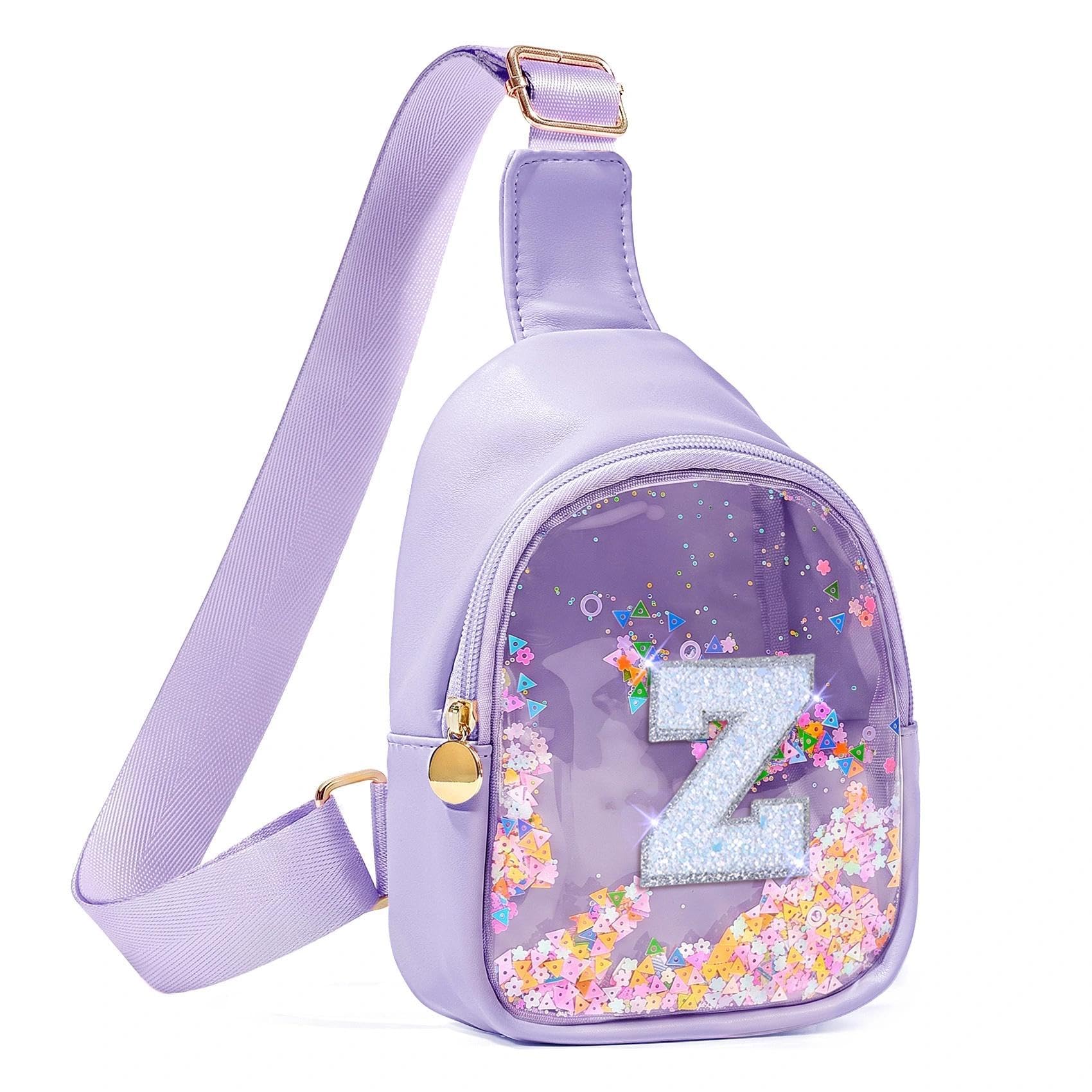 COSHAYSOO Purple Toddler Little Girls Purse 2 3 4 5 6 7 Year Old Kids Sling Bag Initial Crossbody Pouch, Stylish Trending Cute Birthday Christmas Presents Halloween Thanksgiving Gift Ideas Letter Z