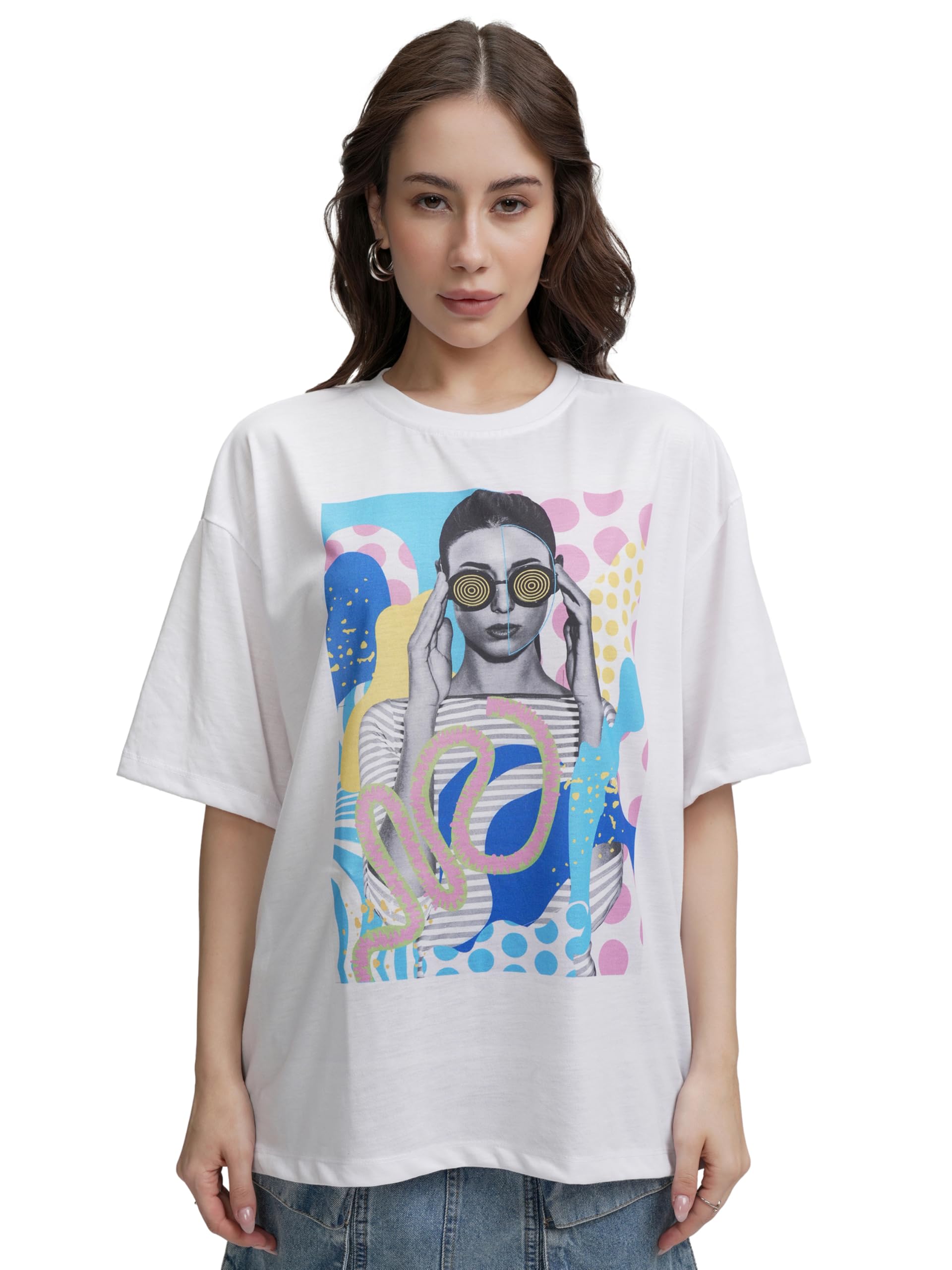 tokyo talkies Women's Oversized Tshirts | Printed | Short Sleeves |Round Neck | Longline Tshirts-picture-42