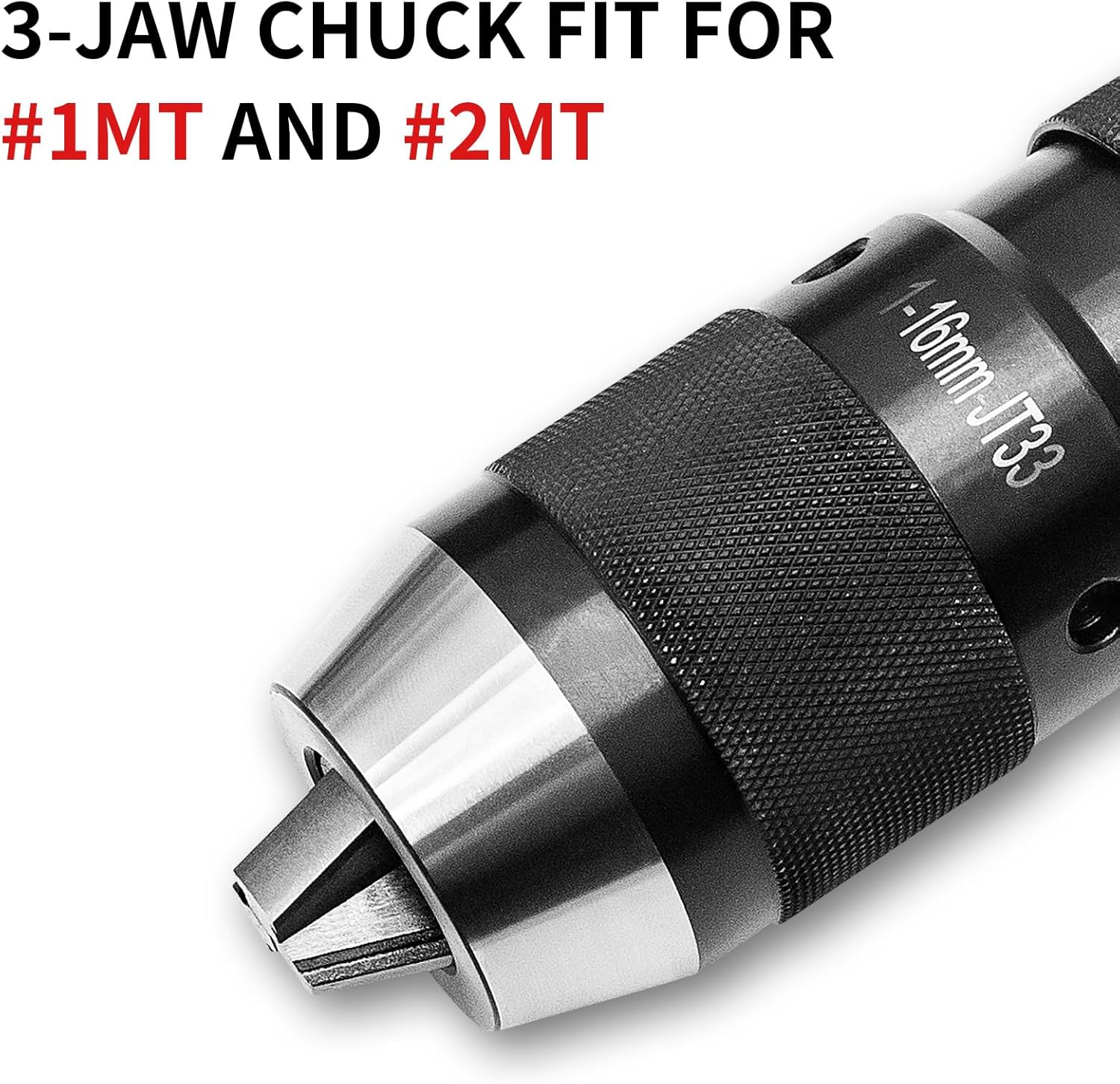 1/32"- 5/8" Heavy Duty Drill Press Chuck,MT2-JT33 Drill Chuck Arbor,Keyless JT33 Mount, for Lathes Milling Drilling Machine
